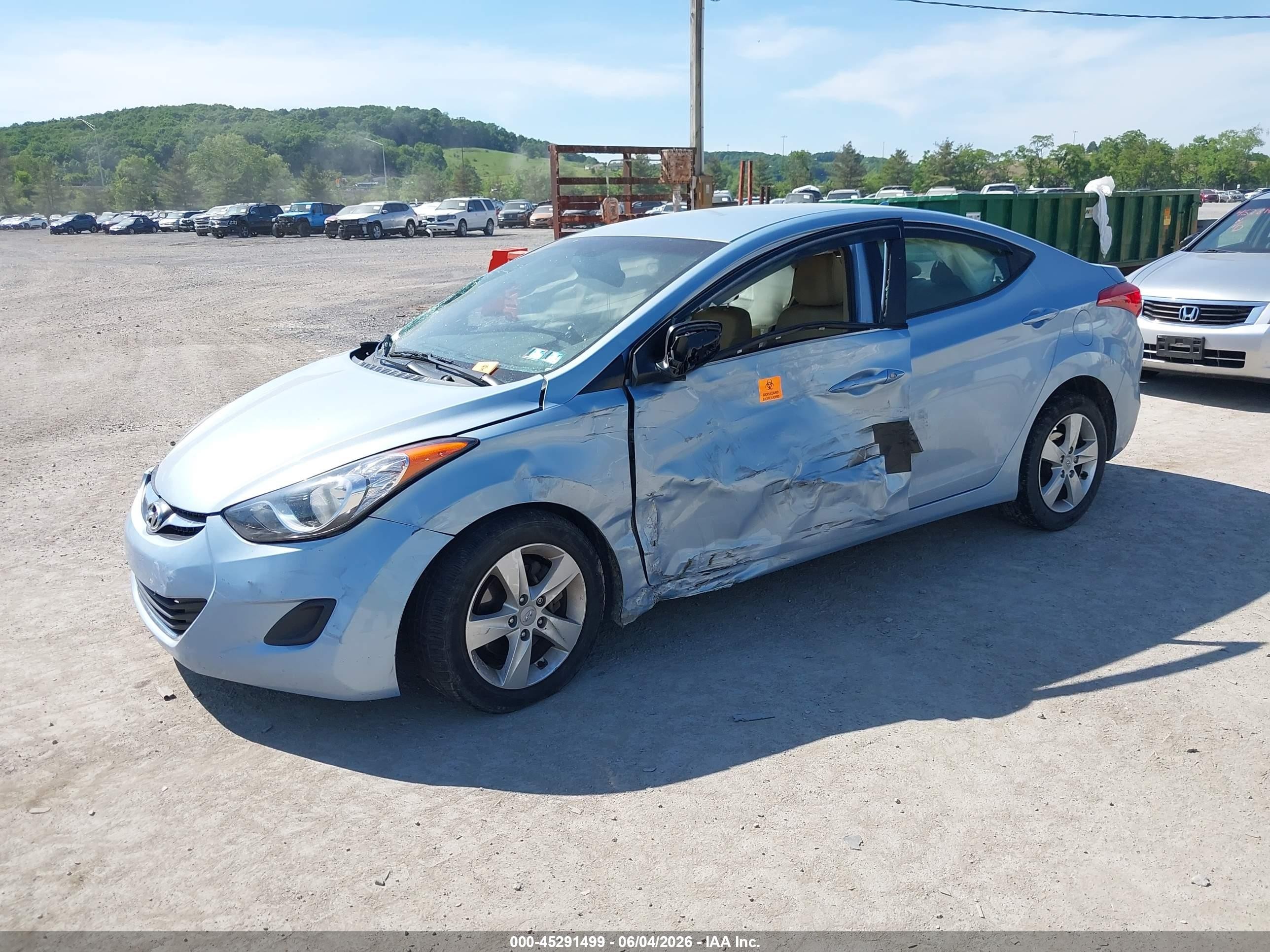 2011 Hyundai Elantra Gls (ulsan Plant) Light Blue vin: KMHDH4AE1BU114284