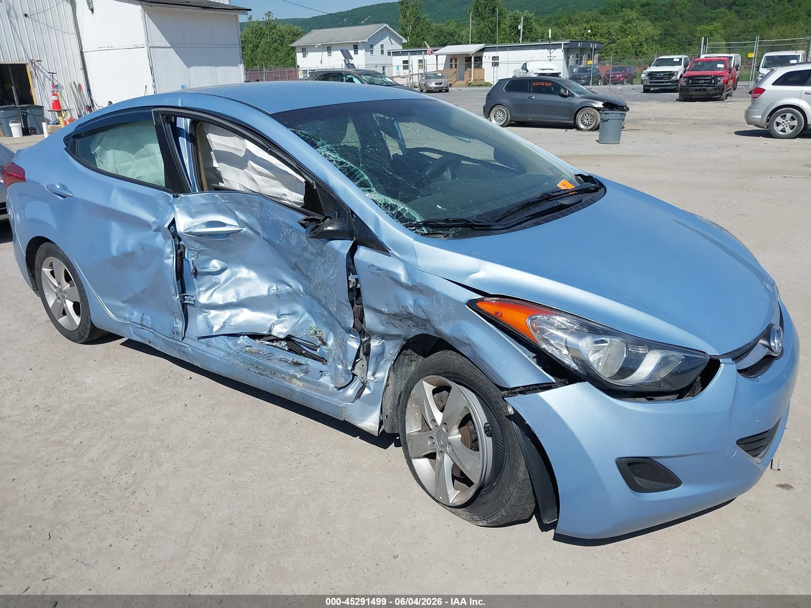 2011 Hyundai Elantra Gls (ulsan Plant) Light Blue vin: KMHDH4AE1BU114284