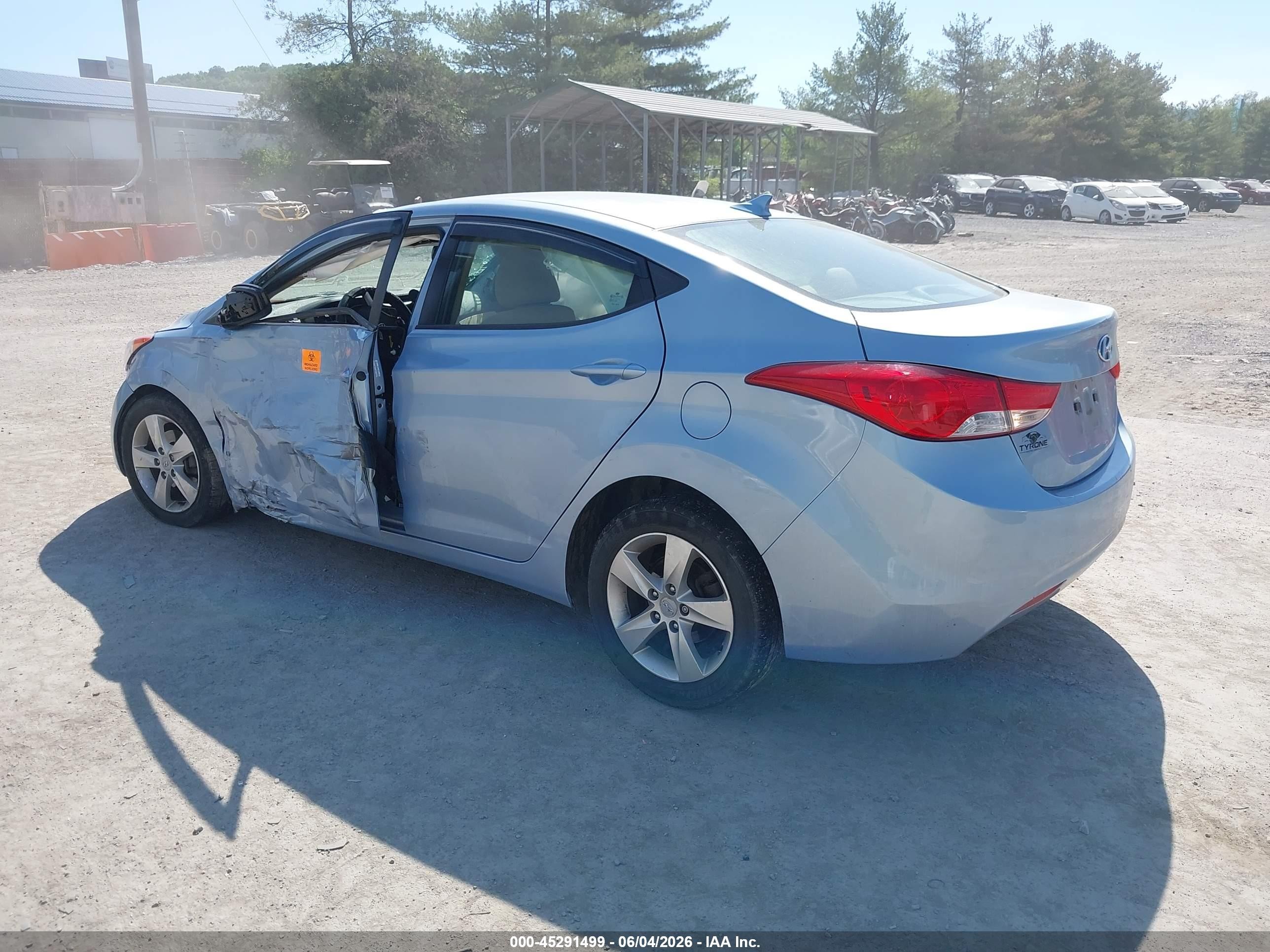2011 Hyundai Elantra Gls (ulsan Plant) Light Blue vin: KMHDH4AE1BU114284