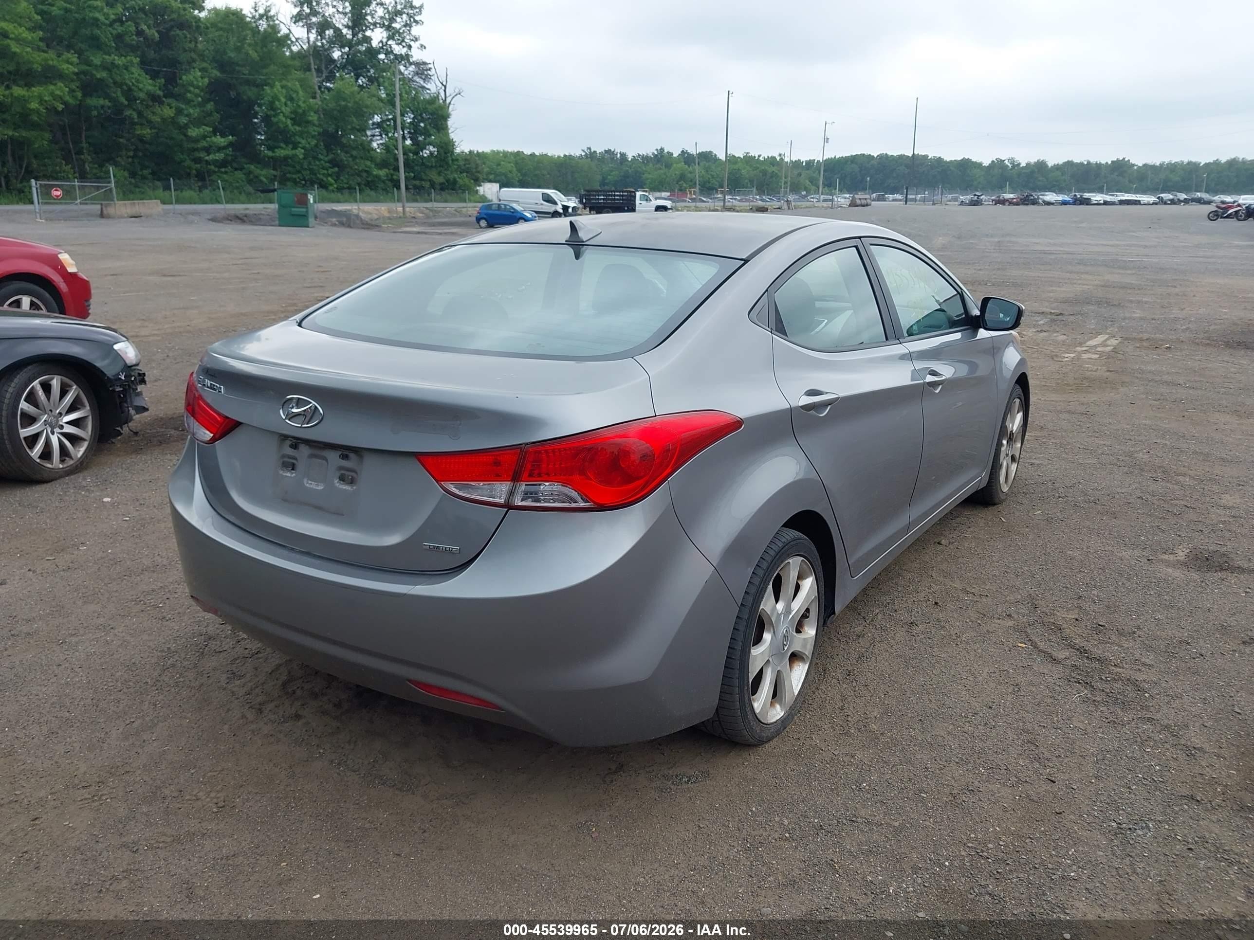 2011 Hyundai Elantra Limited (ulsan Plant) Серый vin: KMHDH4AE1BU154347