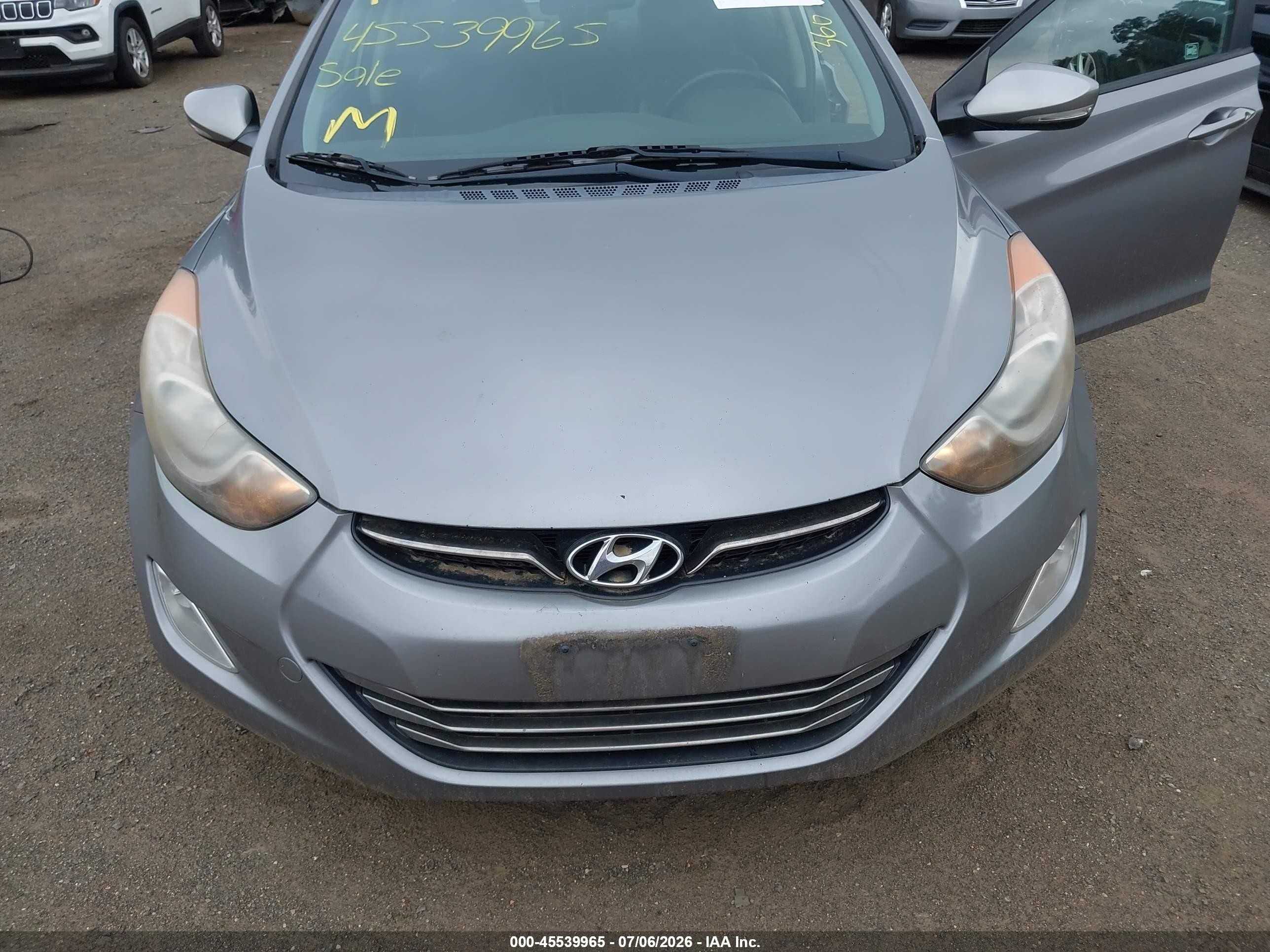 2011 Hyundai Elantra Limited (ulsan Plant) Серый vin: KMHDH4AE1BU154347