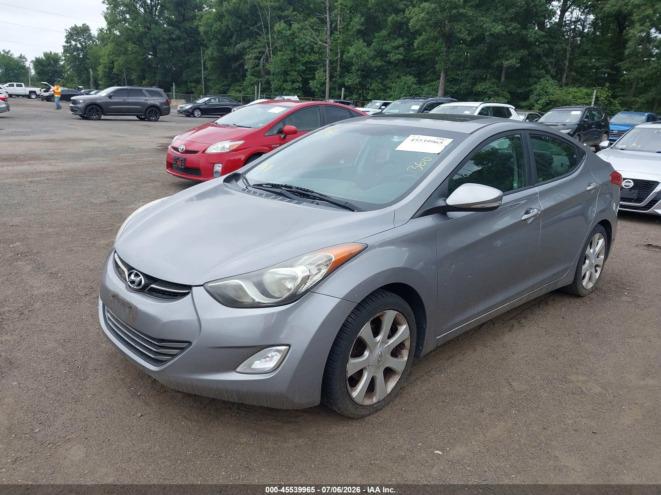 2011 Hyundai Elantra Limited (ulsan Plant) Серый vin: KMHDH4AE1BU154347
