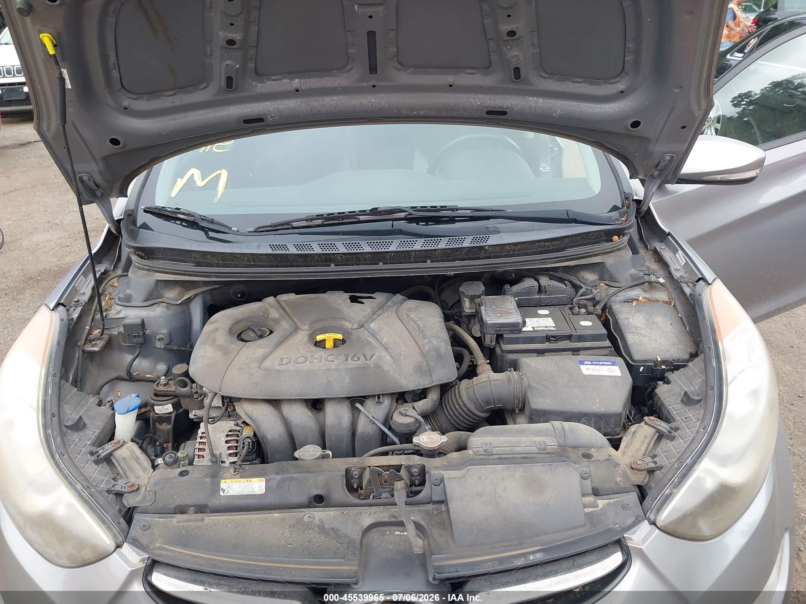 2011 Hyundai Elantra Limited (ulsan Plant) Серый vin: KMHDH4AE1BU154347