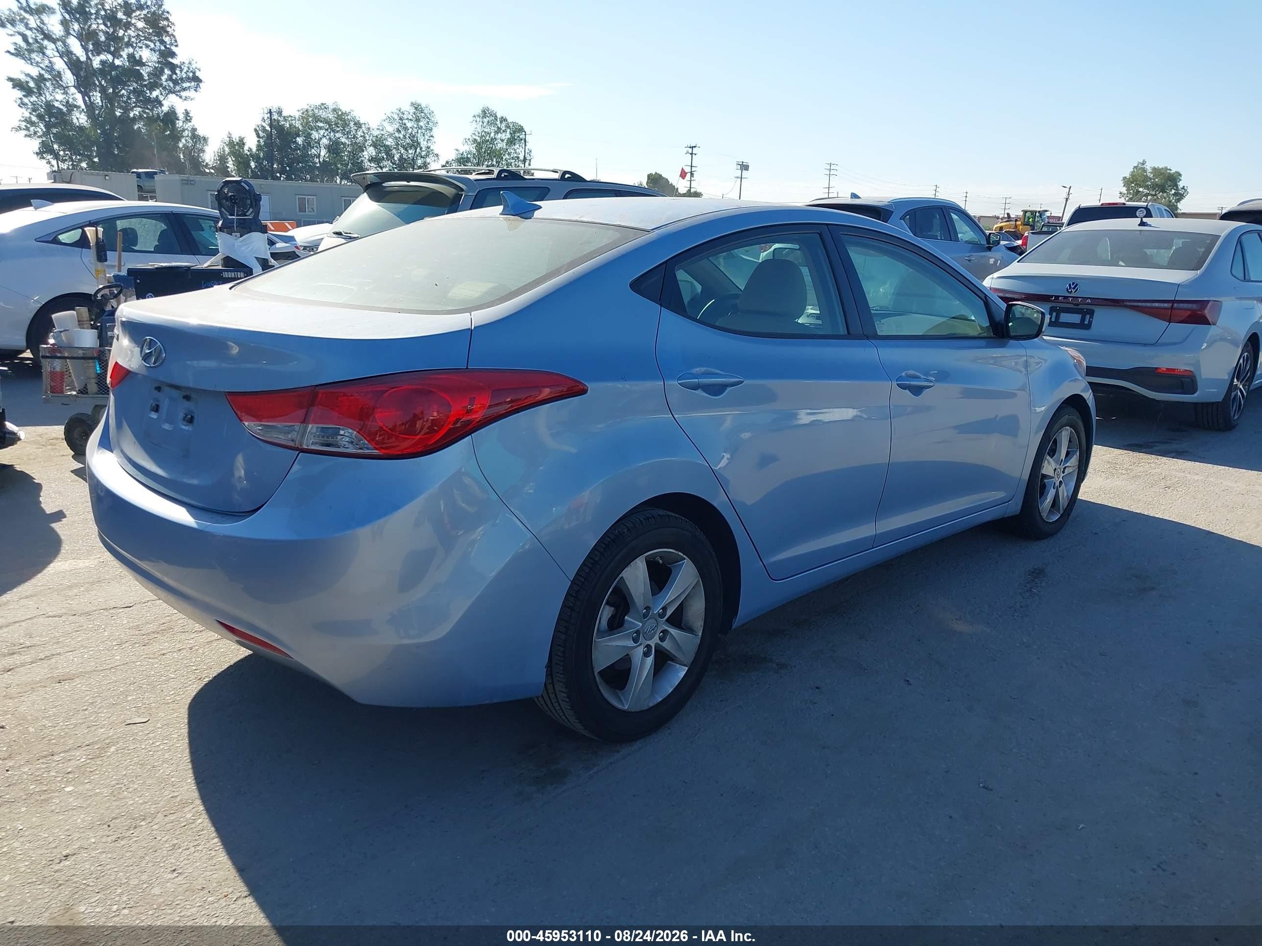 2011 Hyundai Elantra Gls (ulsan Plant) Light Blue vin: KMHDH4AE1BU156311