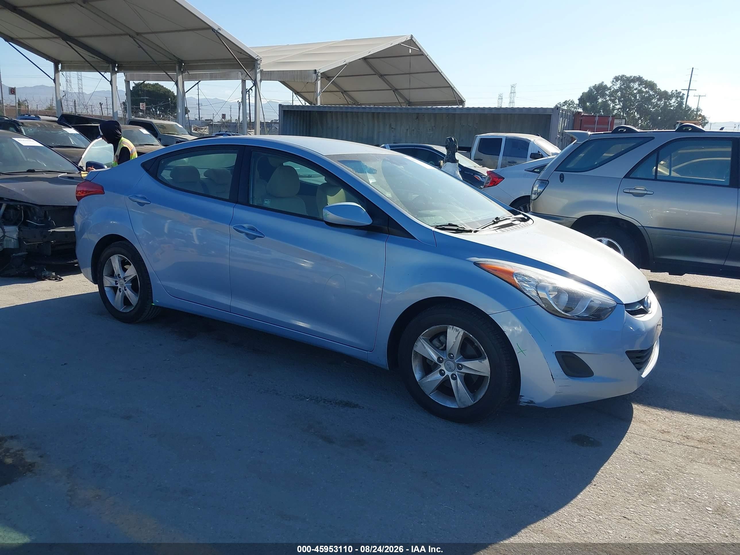 2011 Hyundai Elantra Gls (ulsan Plant) Light Blue vin: KMHDH4AE1BU156311