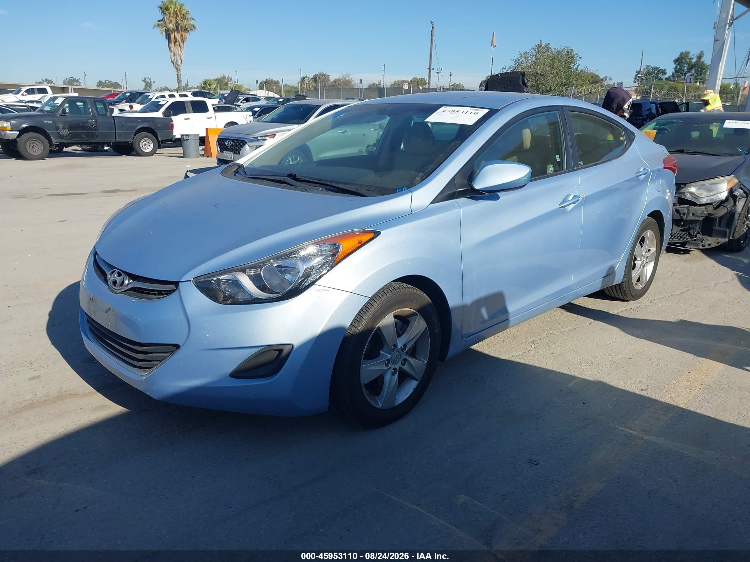 2011 Hyundai Elantra Gls (ulsan Plant) Light Blue vin: KMHDH4AE1BU156311