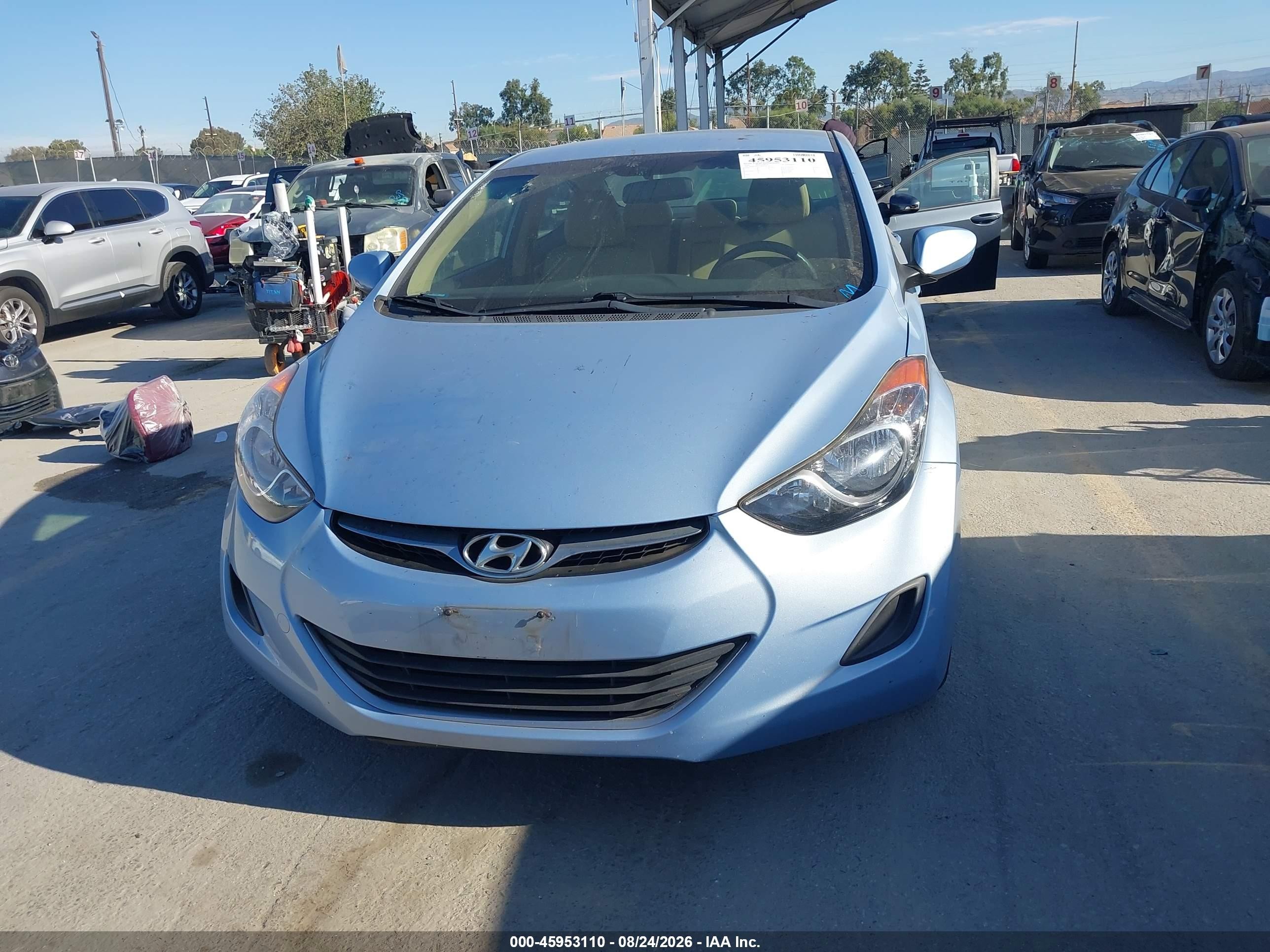2011 Hyundai Elantra Gls (ulsan Plant) Light Blue vin: KMHDH4AE1BU156311