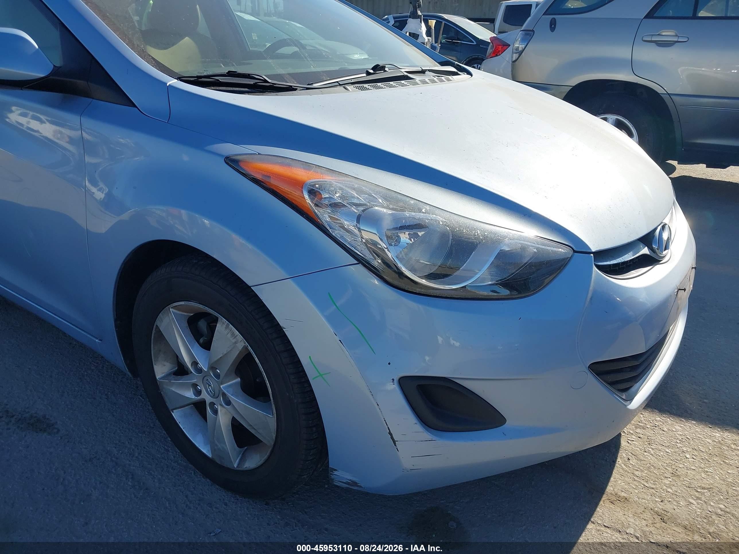 2011 Hyundai Elantra Gls (ulsan Plant) Light Blue vin: KMHDH4AE1BU156311