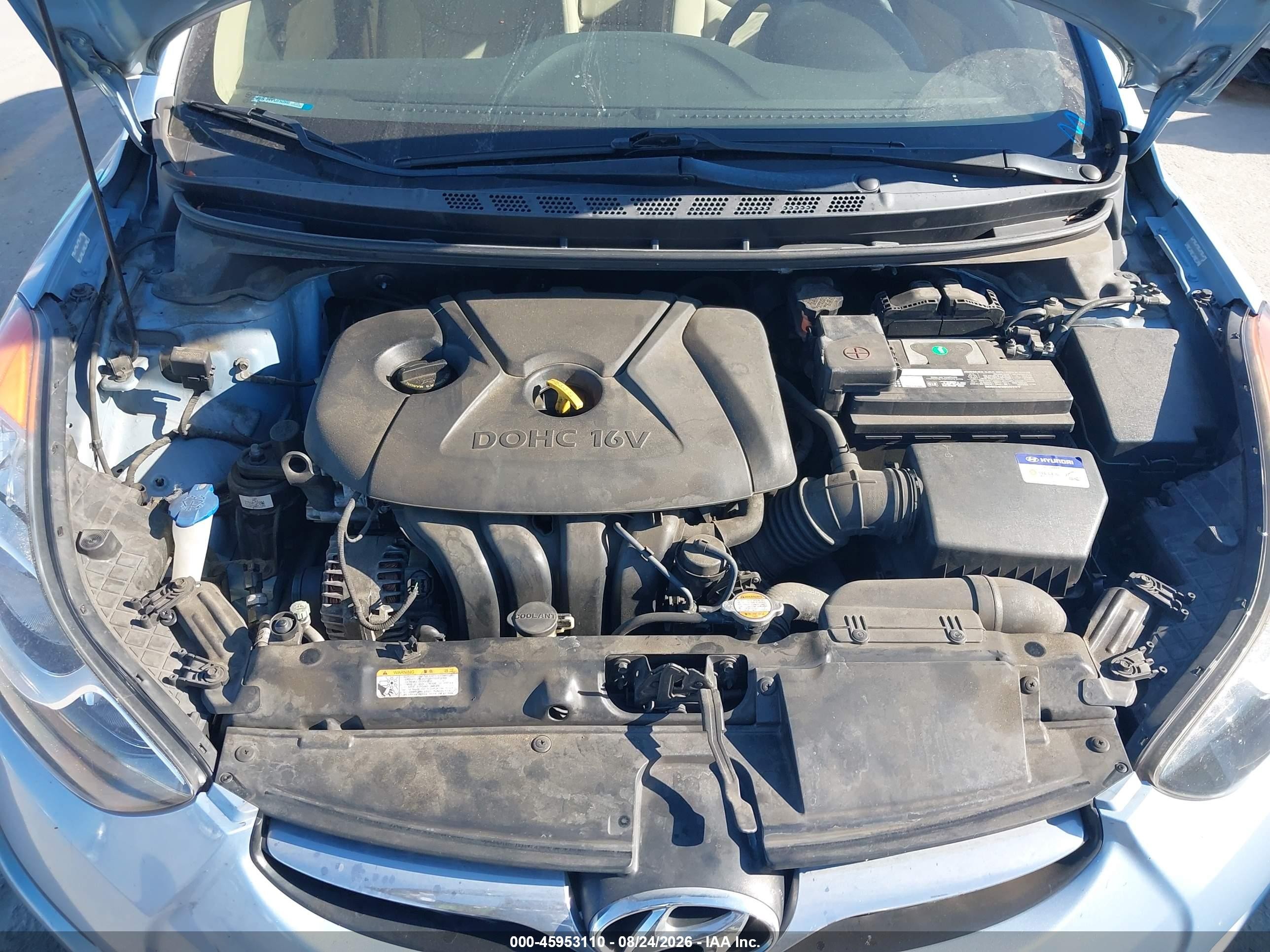 2011 Hyundai Elantra Gls (ulsan Plant) Light Blue vin: KMHDH4AE1BU156311