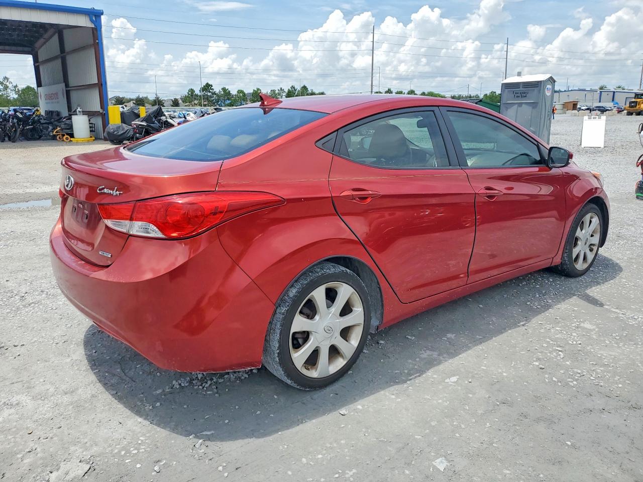 2011 Hyundai Elantra Limited Red vin: KMHDH4AE1BU167549