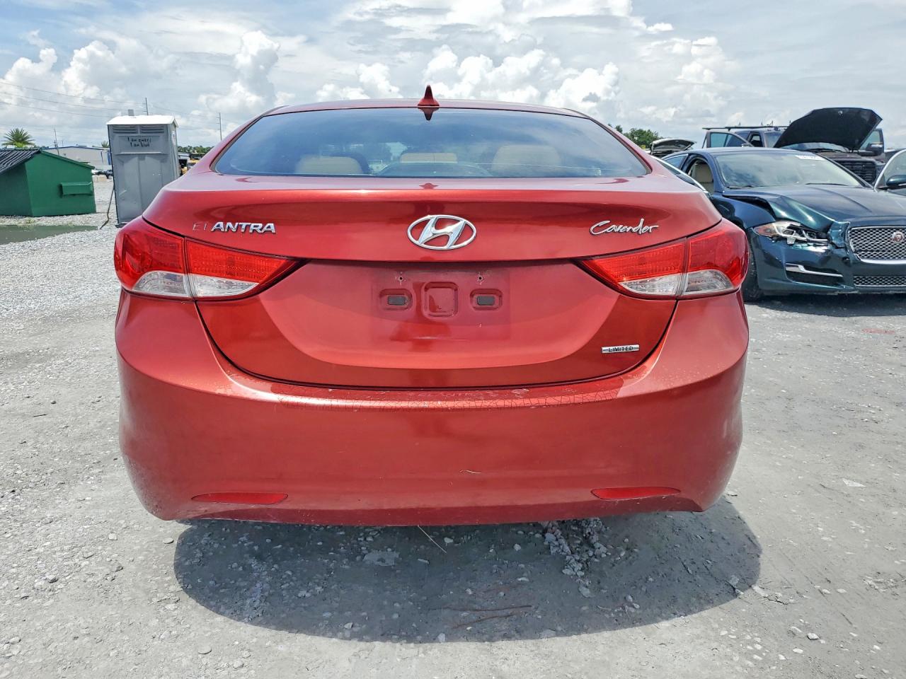 2011 Hyundai Elantra Limited Red vin: KMHDH4AE1BU167549