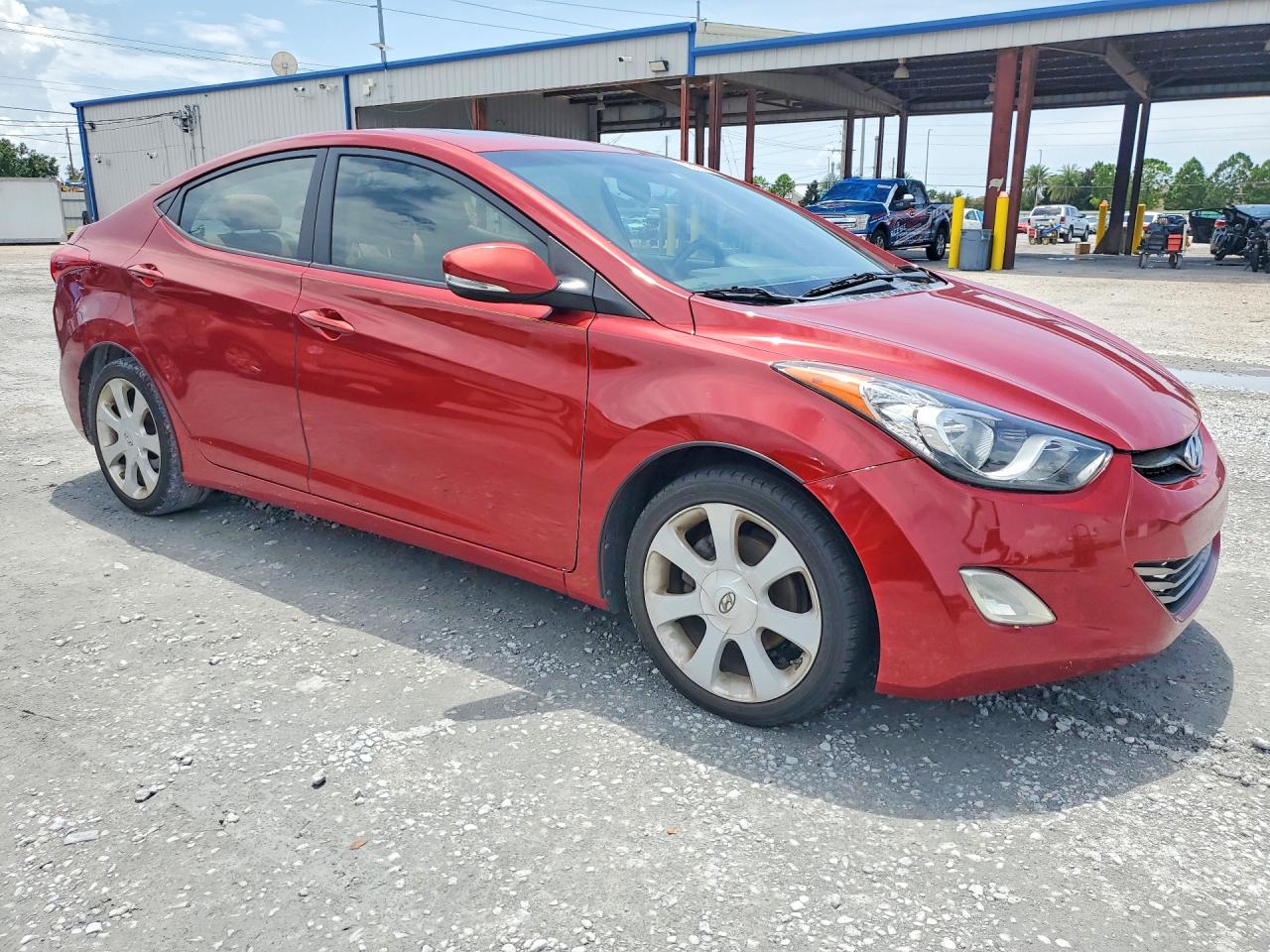 2011 Hyundai Elantra Limited Red vin: KMHDH4AE1BU167549