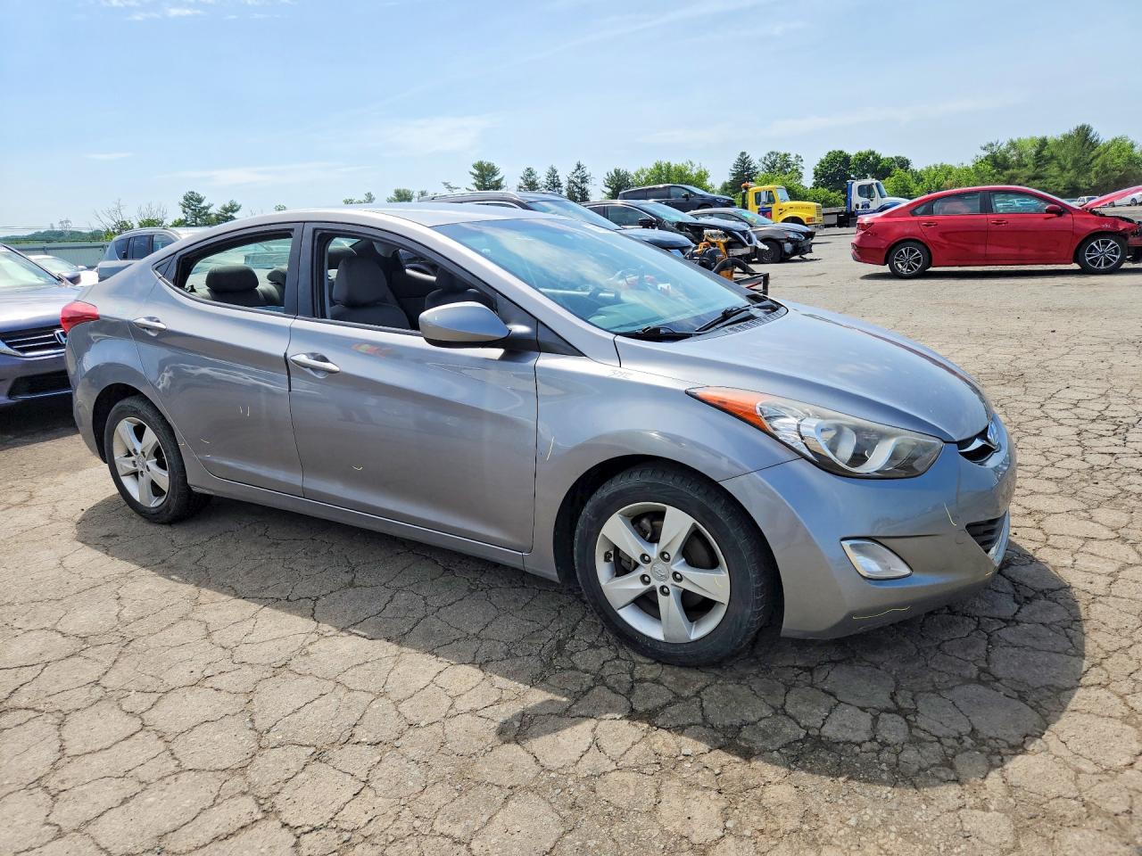 2012 Hyundai Elantra Gls Gray vin: KMHDH4AE1CU200387