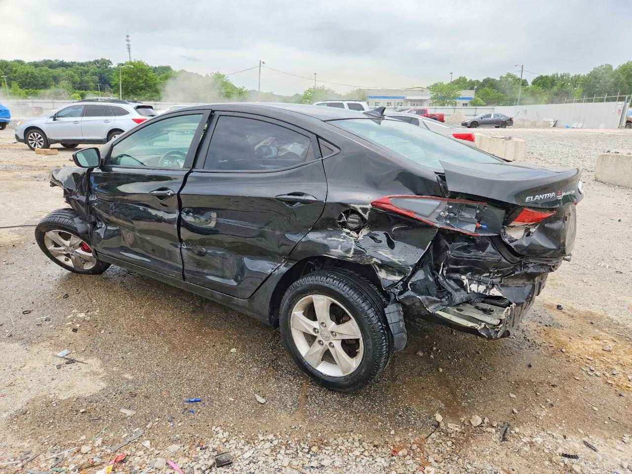 2012 Hyundai Elantra Gls Black vin: KMHDH4AE1CU224690