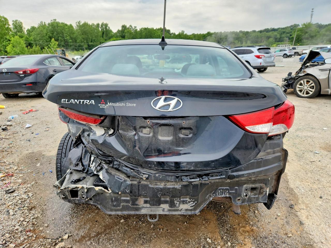 2012 Hyundai Elantra Gls Black vin: KMHDH4AE1CU224690