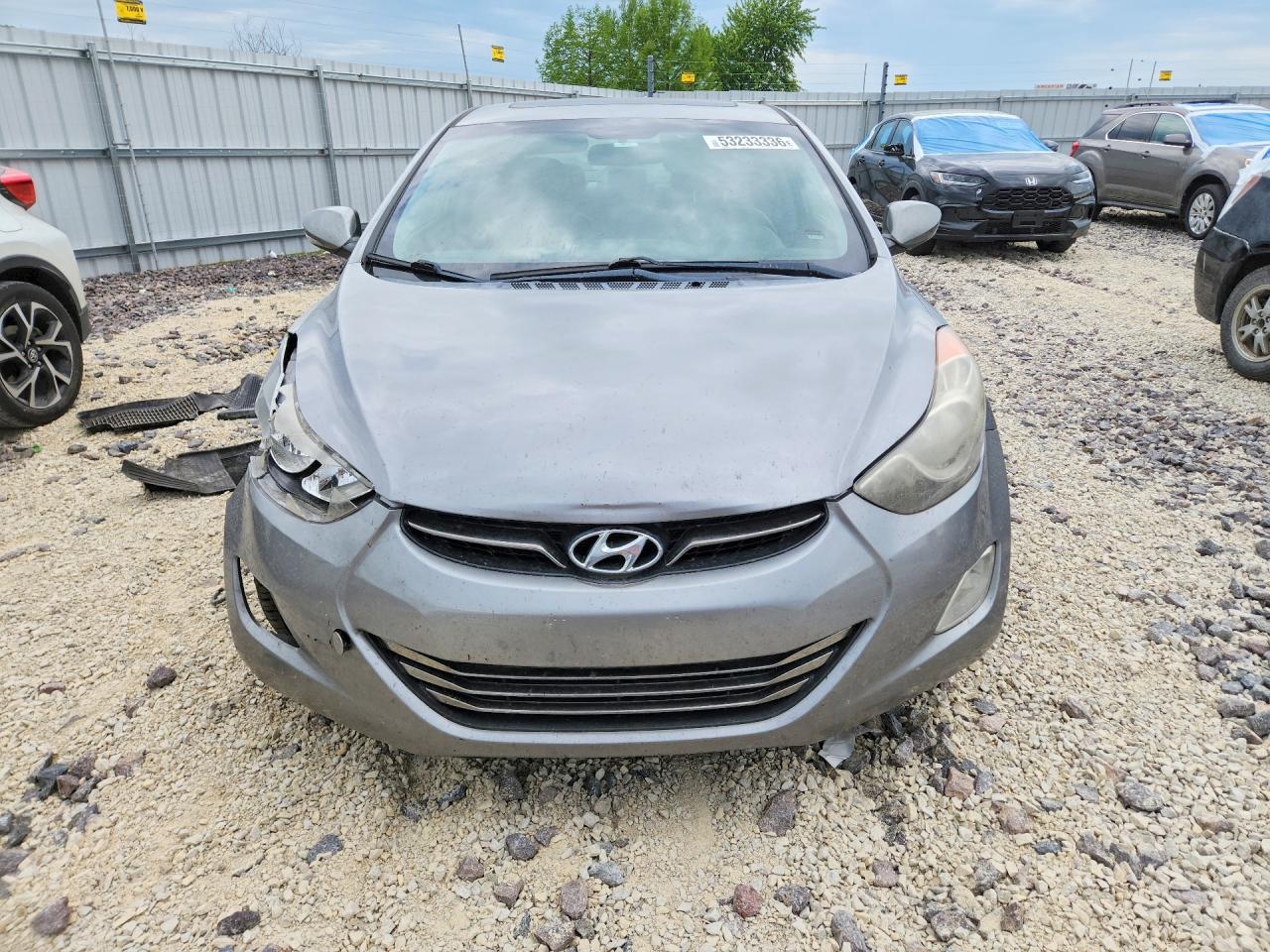 2012 Hyundai Elantra Limited Серый vin: KMHDH4AE1CU265773
