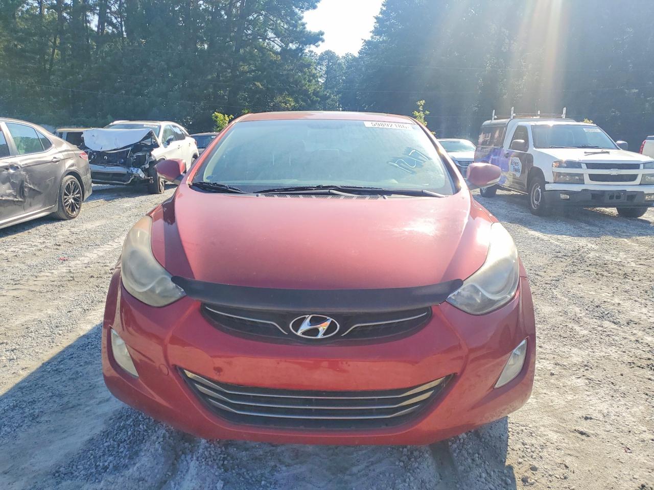 2012 Hyundai Elantra Limited Burgundy vin: KMHDH4AE1CU271217
