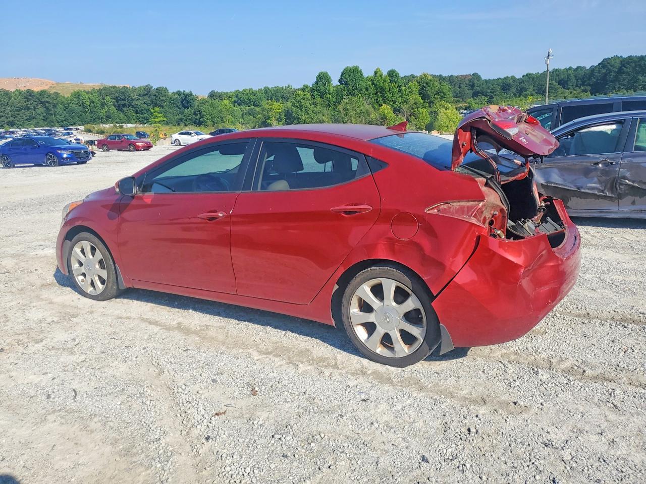2012 Hyundai Elantra Limited Burgundy vin: KMHDH4AE1CU271217