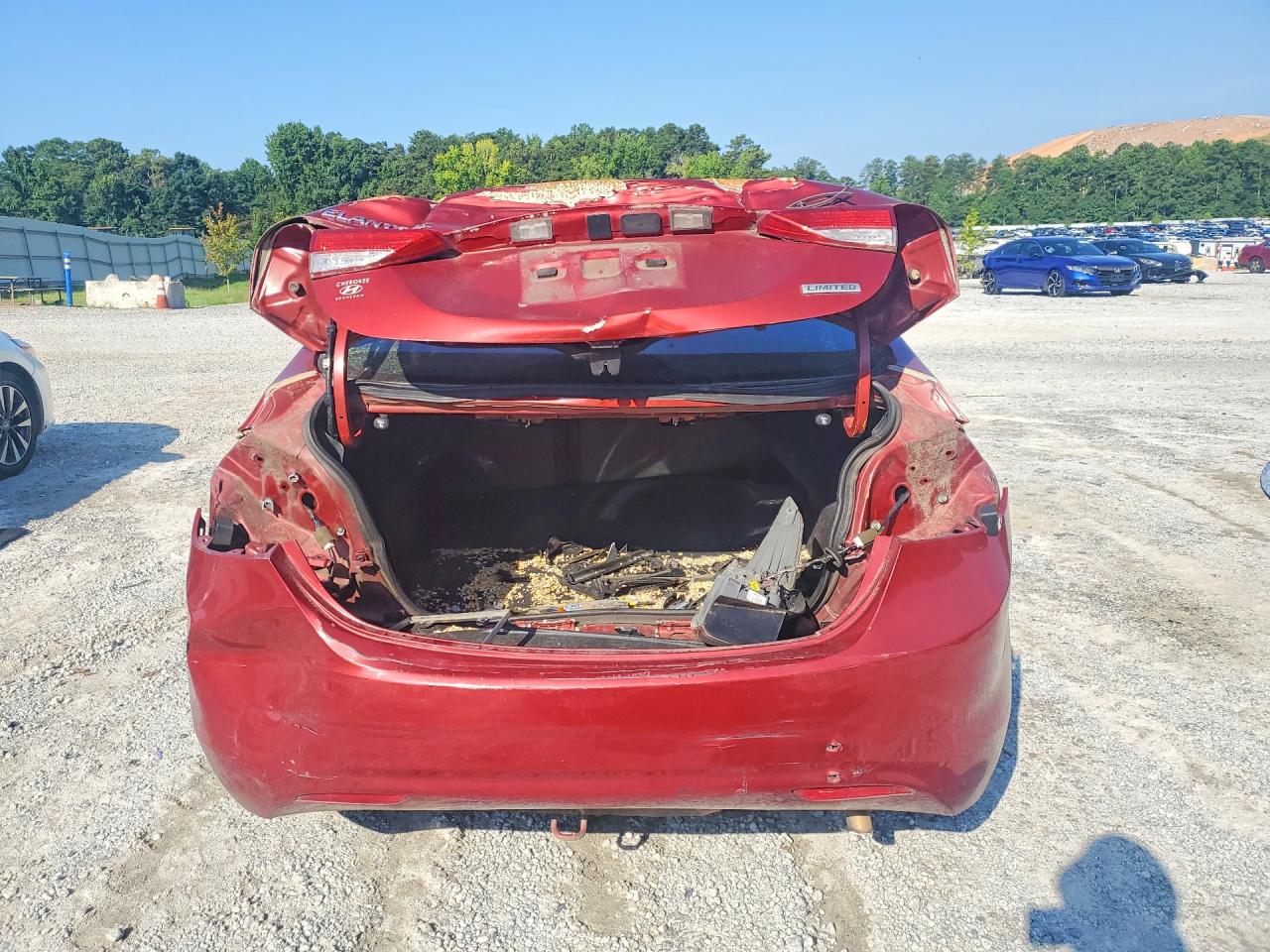 2012 Hyundai Elantra Limited Burgundy vin: KMHDH4AE1CU271217