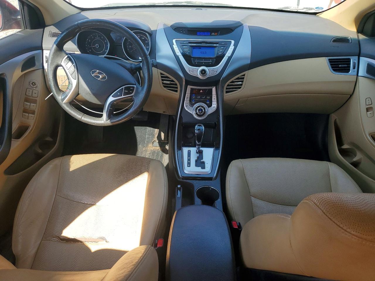 2012 Hyundai Elantra Limited Burgundy vin: KMHDH4AE1CU271217