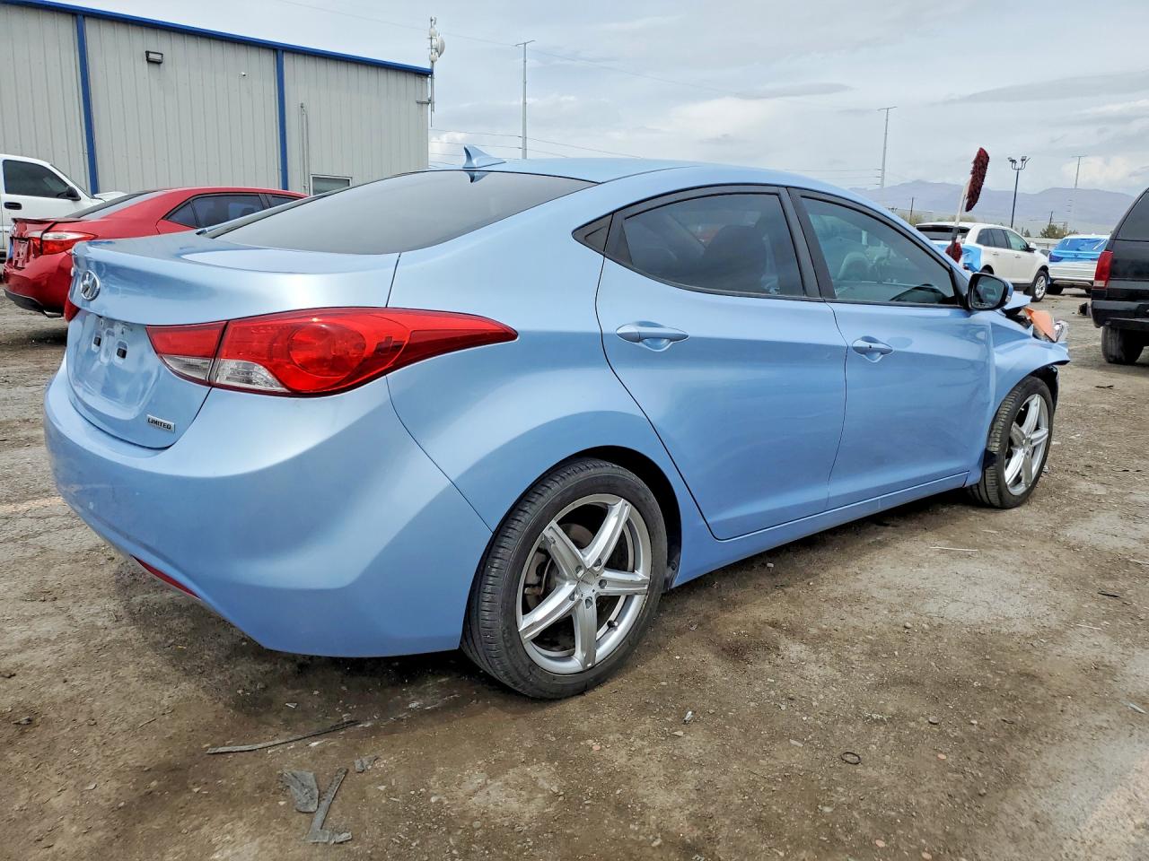 2012 Hyundai Elantra Limited Blue vin: KMHDH4AE1CU282721