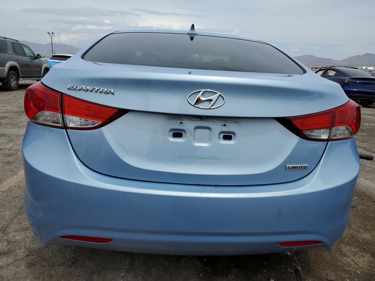 2012 Hyundai Elantra Limited Blue vin: KMHDH4AE1CU282721