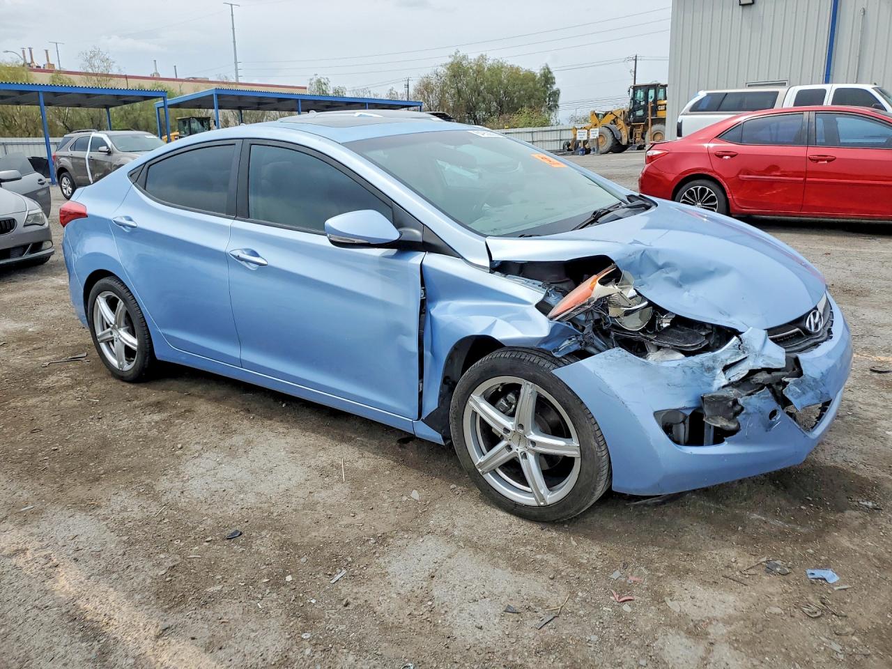 2012 Hyundai Elantra Limited Blue vin: KMHDH4AE1CU282721