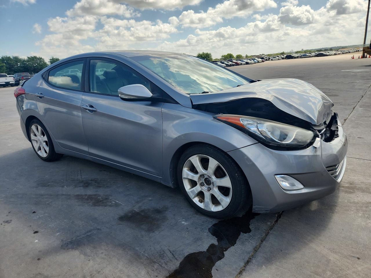 2012 Hyundai Elantra Limited Silver vin: KMHDH4AE1CU296411