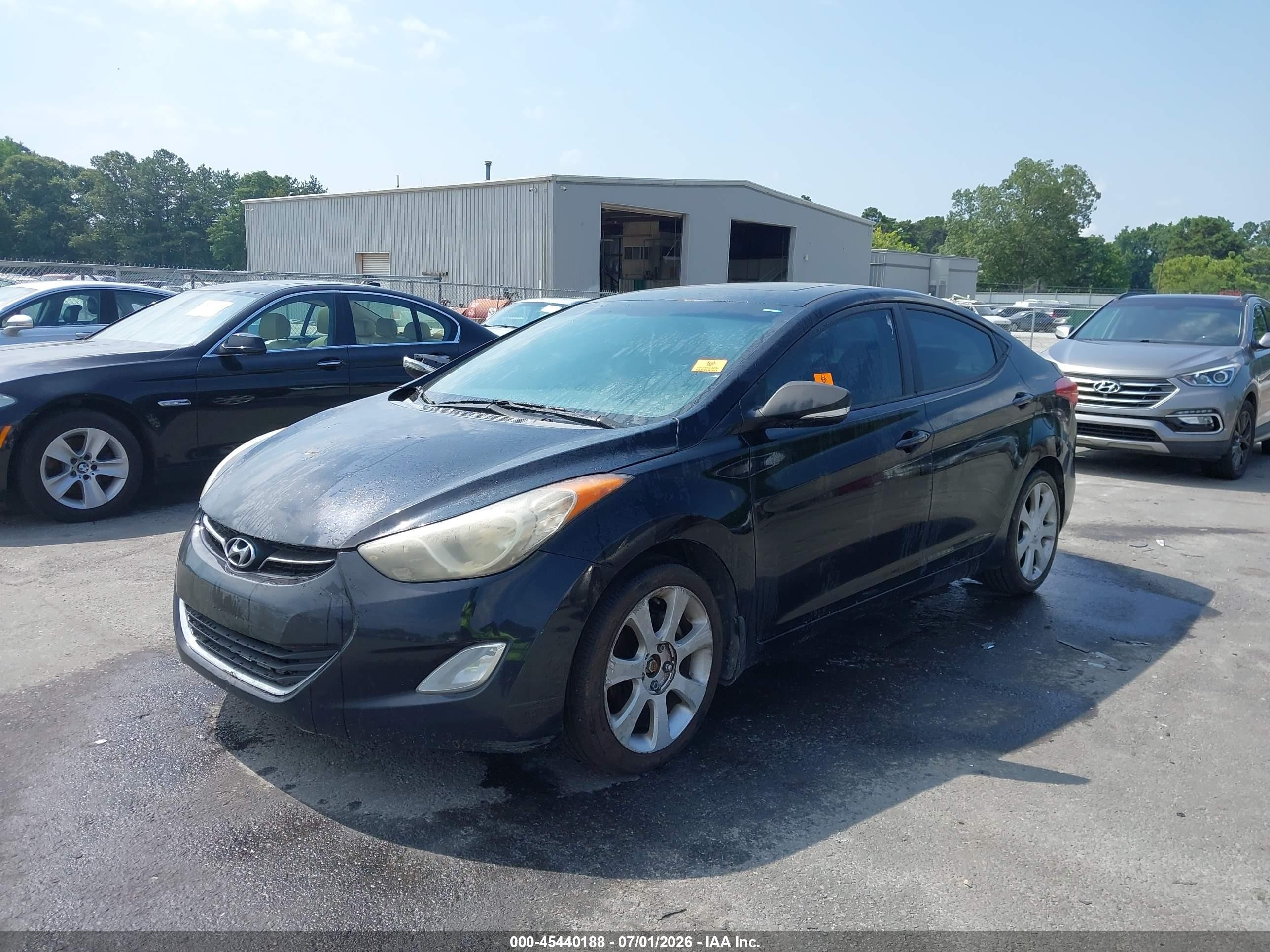 2012 Hyundai Elantra Limited (ulsan Plant) Black vin: KMHDH4AE1CU298661