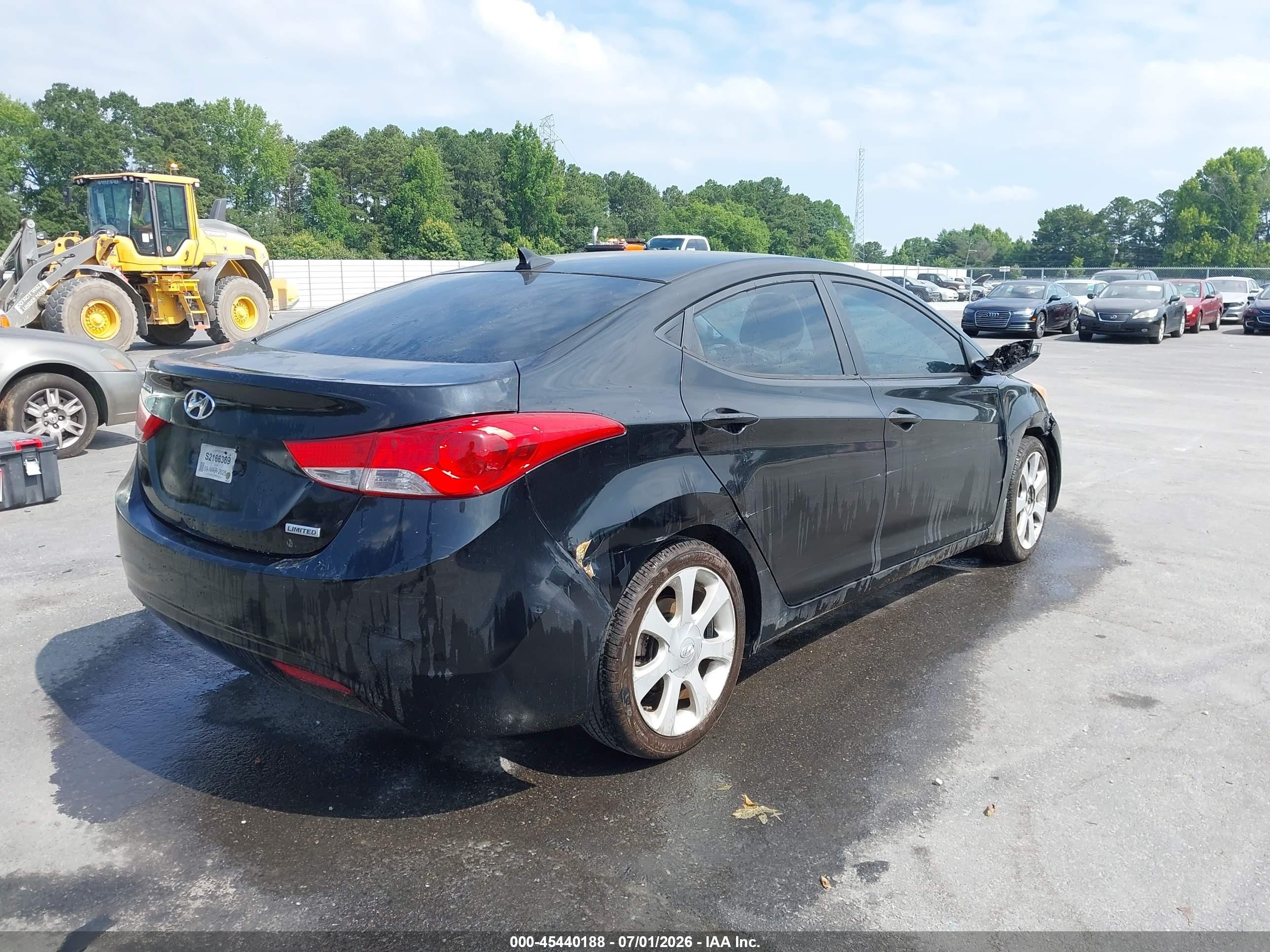 2012 Hyundai Elantra Limited (ulsan Plant) Black vin: KMHDH4AE1CU298661