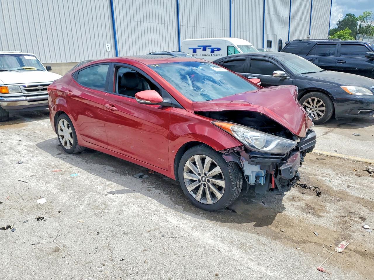 2012 Hyundai Elantra Limited Red vin: KMHDH4AE1CU308508