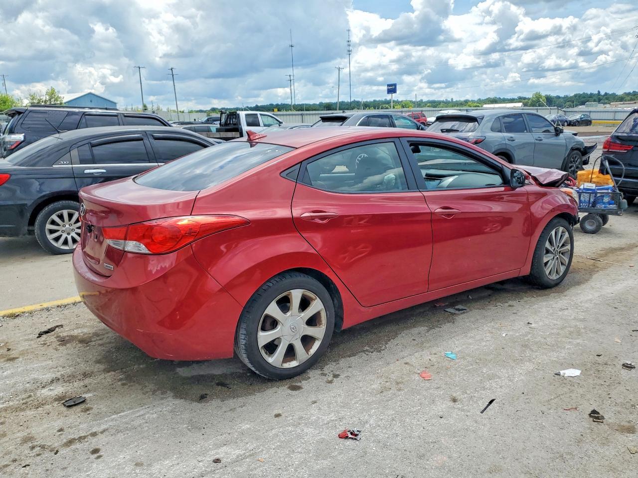 2012 Hyundai Elantra Limited Red vin: KMHDH4AE1CU308508
