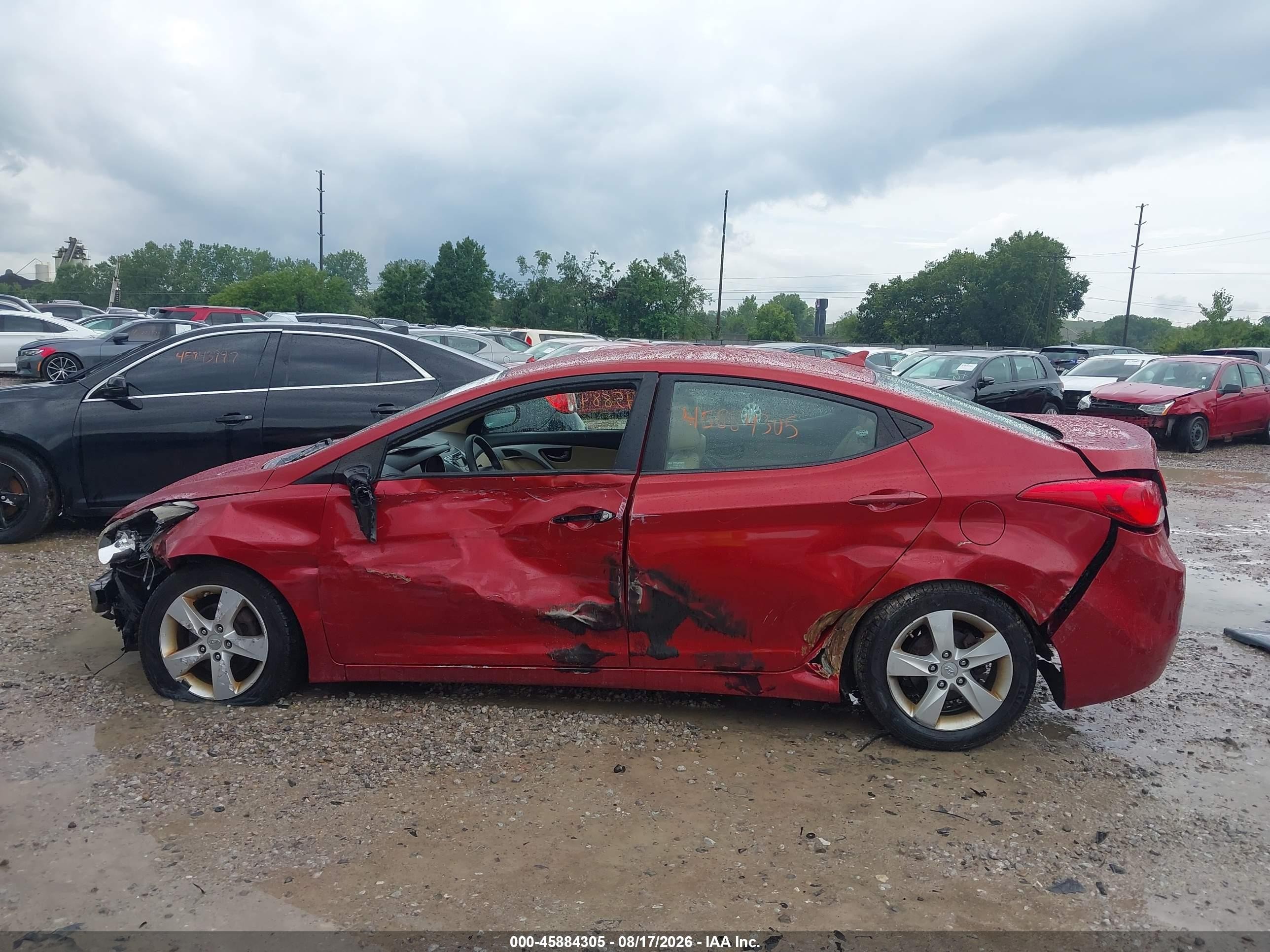 2012 Hyundai Elantra Gls (ulsan Plant) Red vin: KMHDH4AE1CU313496