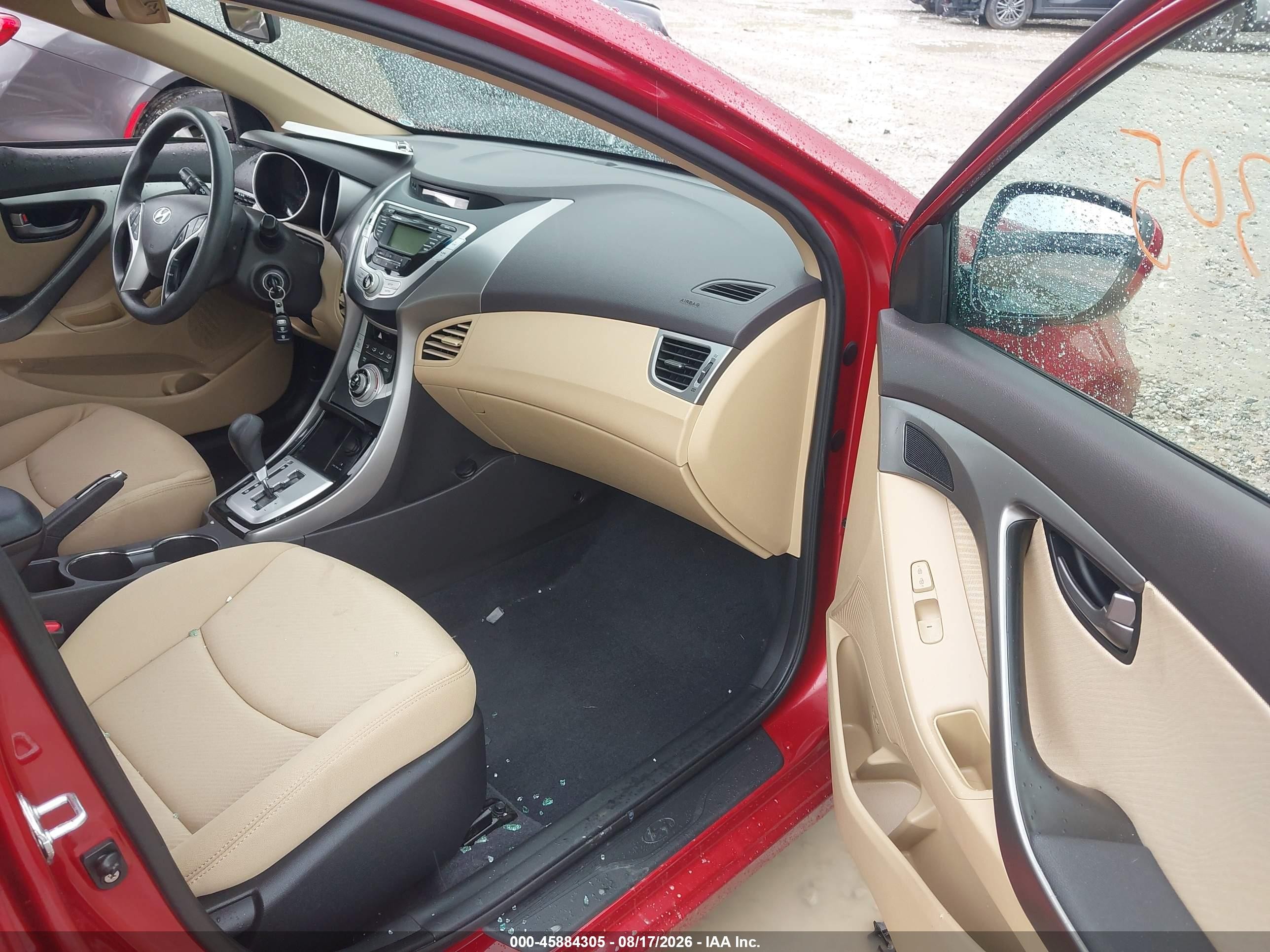 2012 Hyundai Elantra Gls (ulsan Plant) Red vin: KMHDH4AE1CU313496