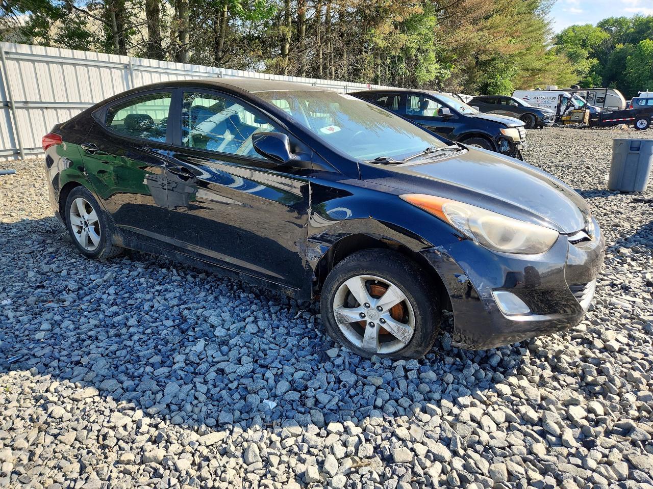 2012 Hyundai Elantra Gls Black vin: KMHDH4AE1CU345218