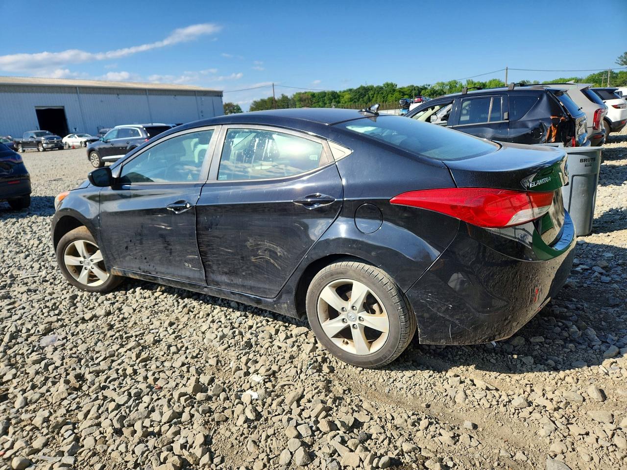 2012 Hyundai Elantra Gls Black vin: KMHDH4AE1CU345218
