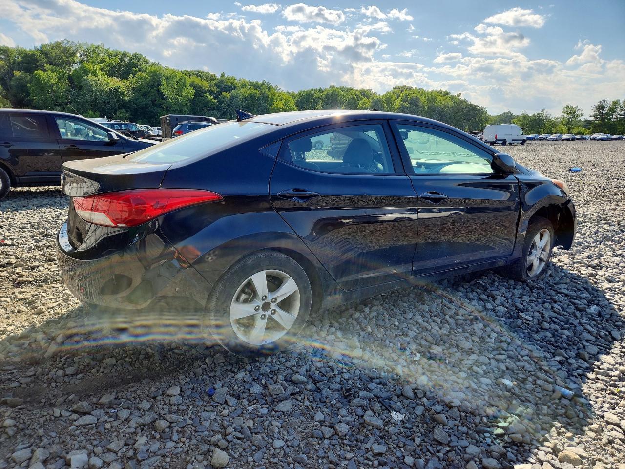 2012 Hyundai Elantra Gls Black vin: KMHDH4AE1CU345218