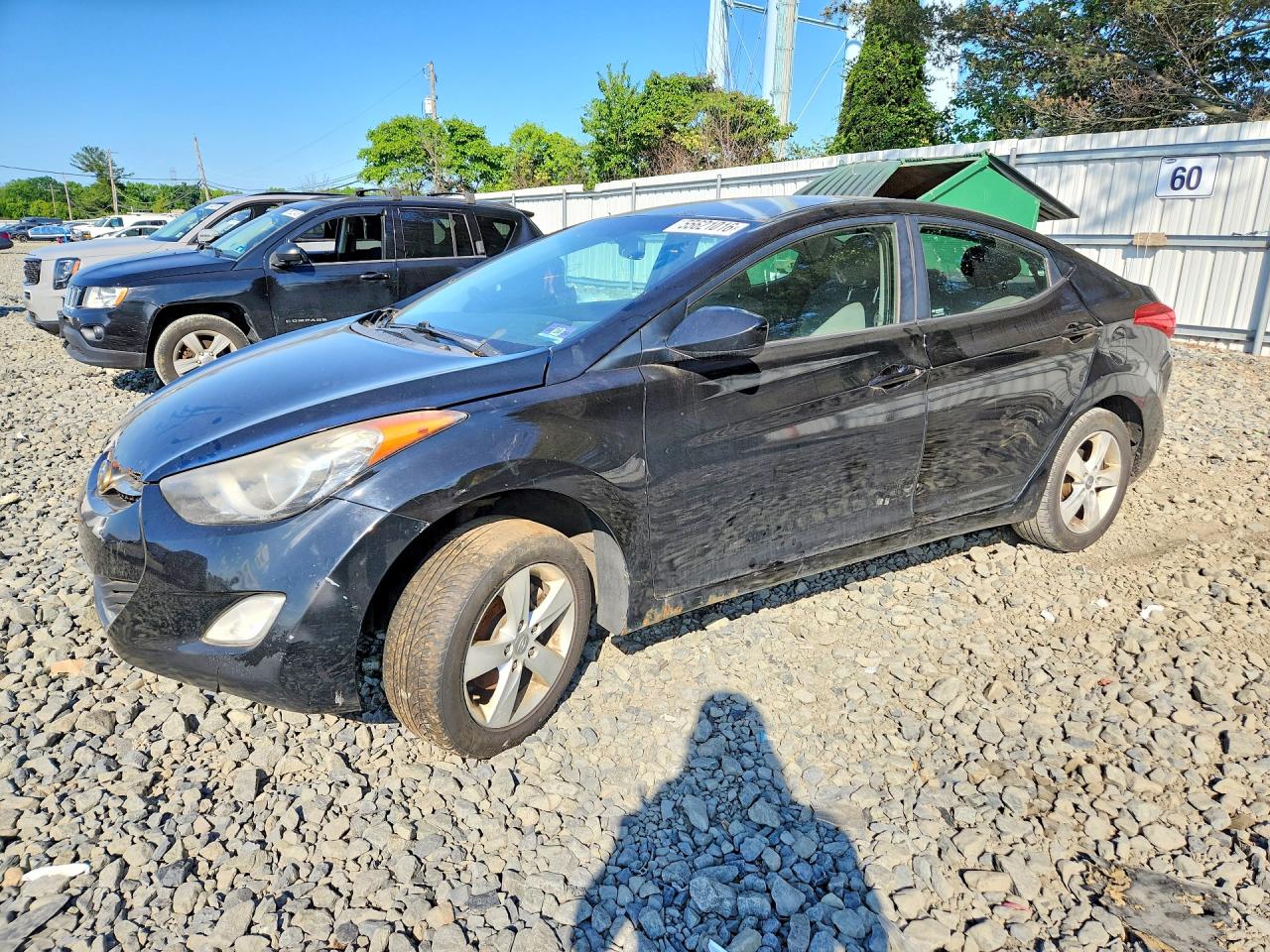 2012 Hyundai Elantra Gls Black vin: KMHDH4AE1CU345218