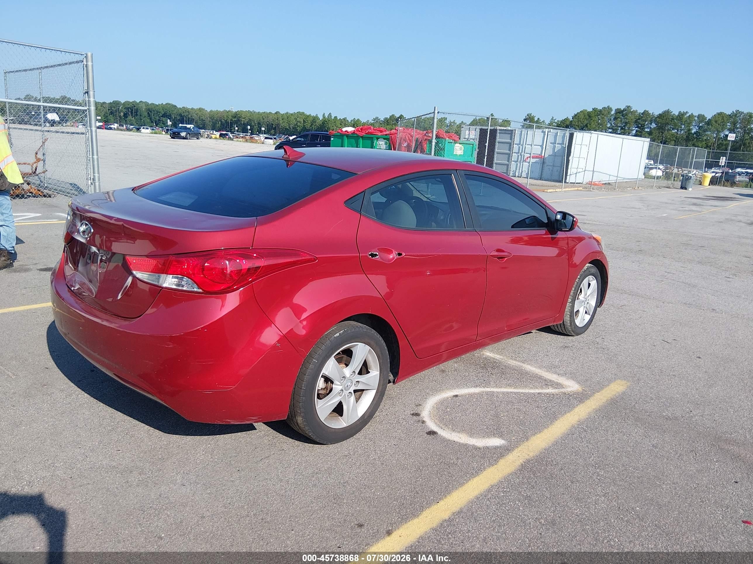 2012 Hyundai Elantra Gls (ulsan Plant) Red vin: KMHDH4AE1CU361676