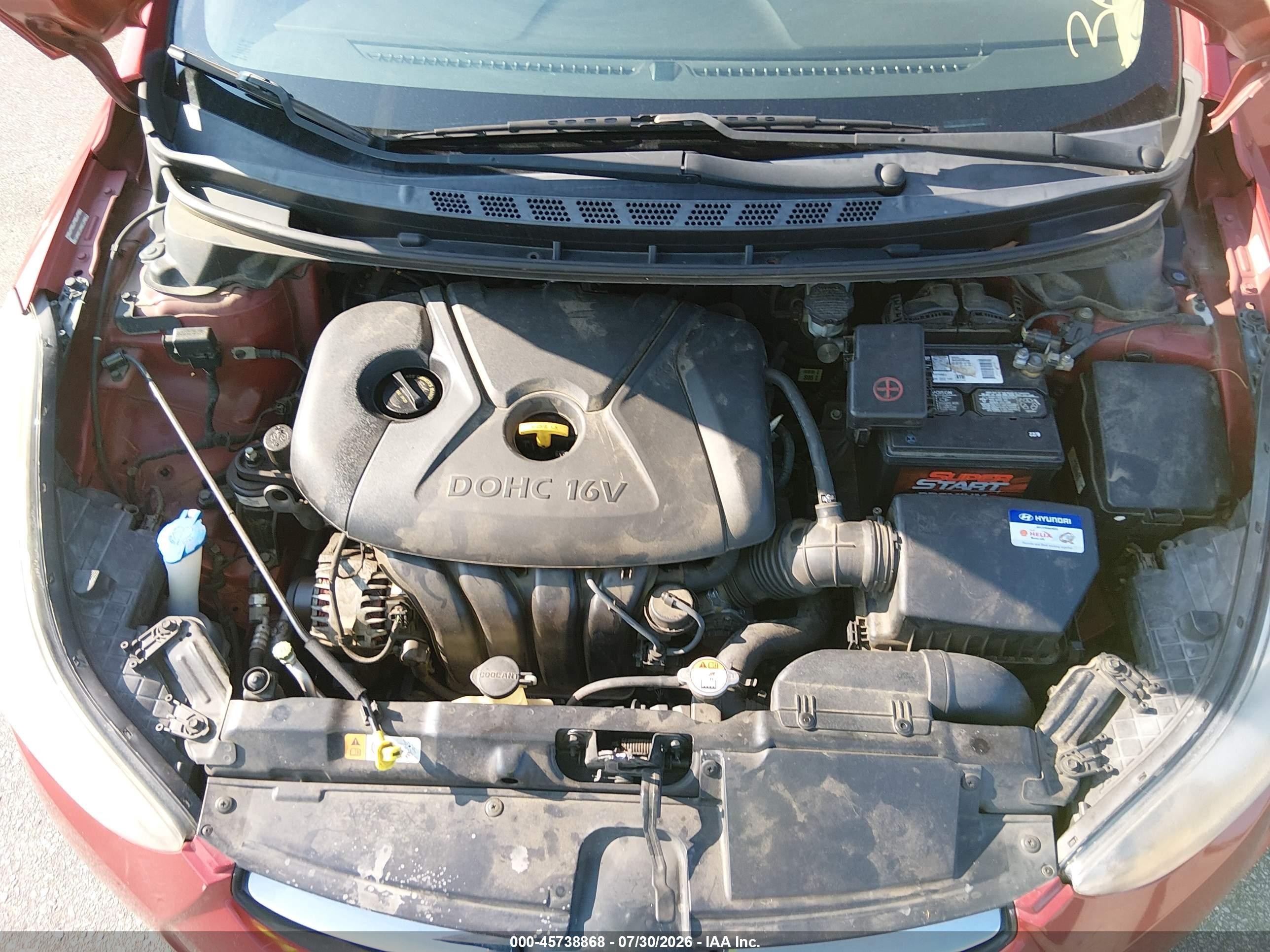 2012 Hyundai Elantra Gls (ulsan Plant) Red vin: KMHDH4AE1CU361676