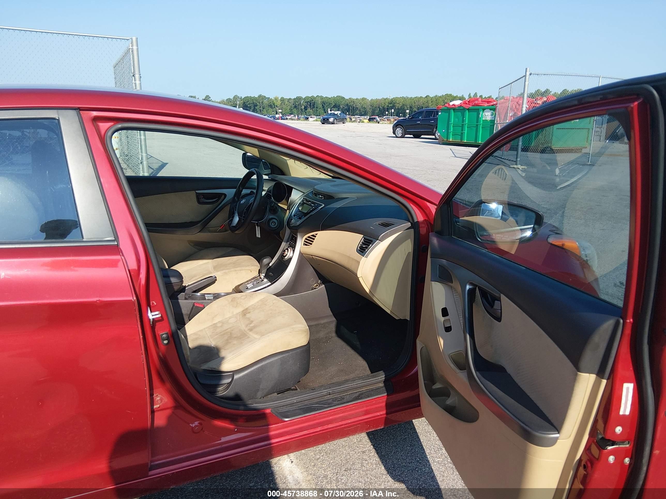 2012 Hyundai Elantra Gls (ulsan Plant) Red vin: KMHDH4AE1CU361676