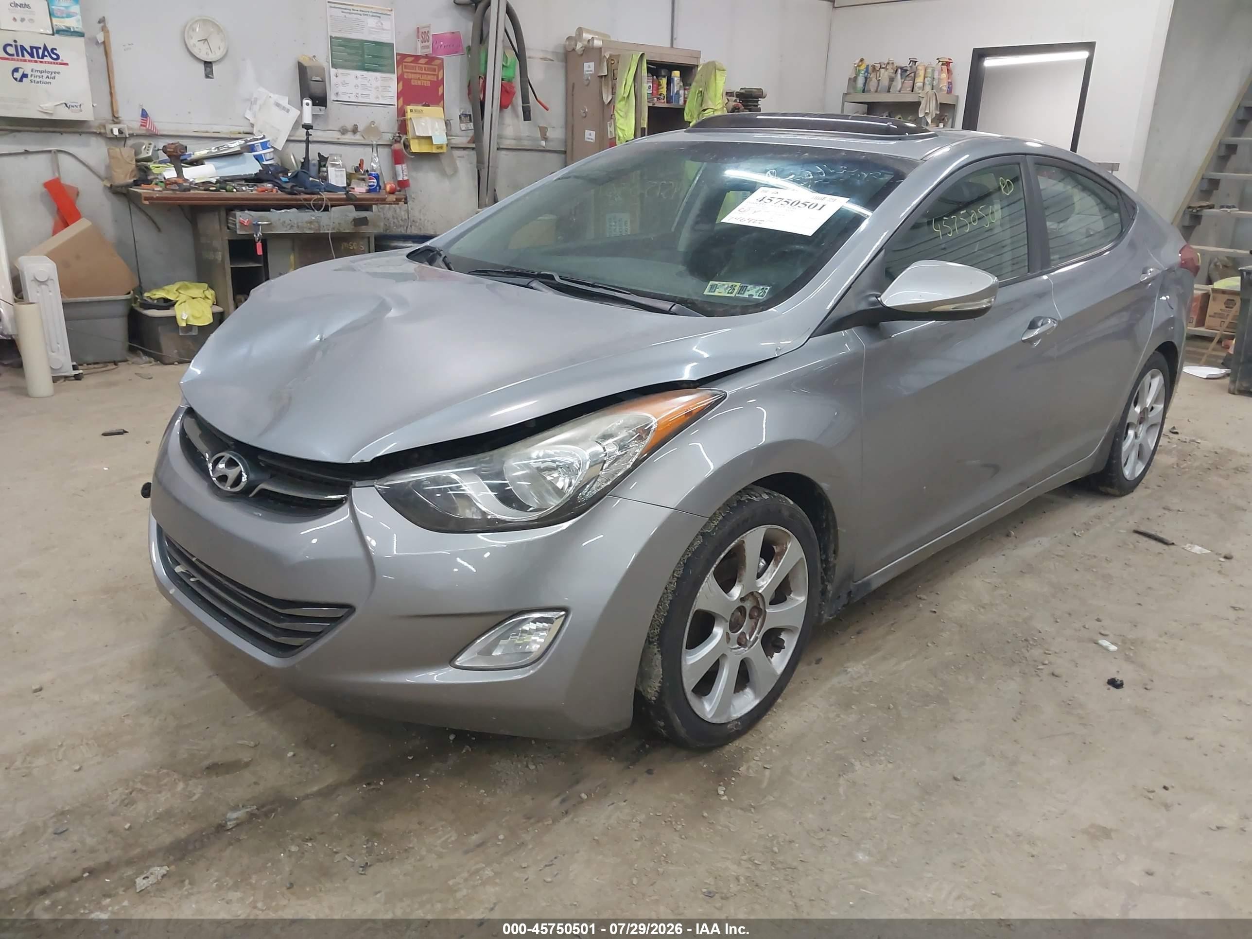 2012 Hyundai Elantra Limited (ulsan Plant) Серебряный vin: KMHDH4AE1CU380535