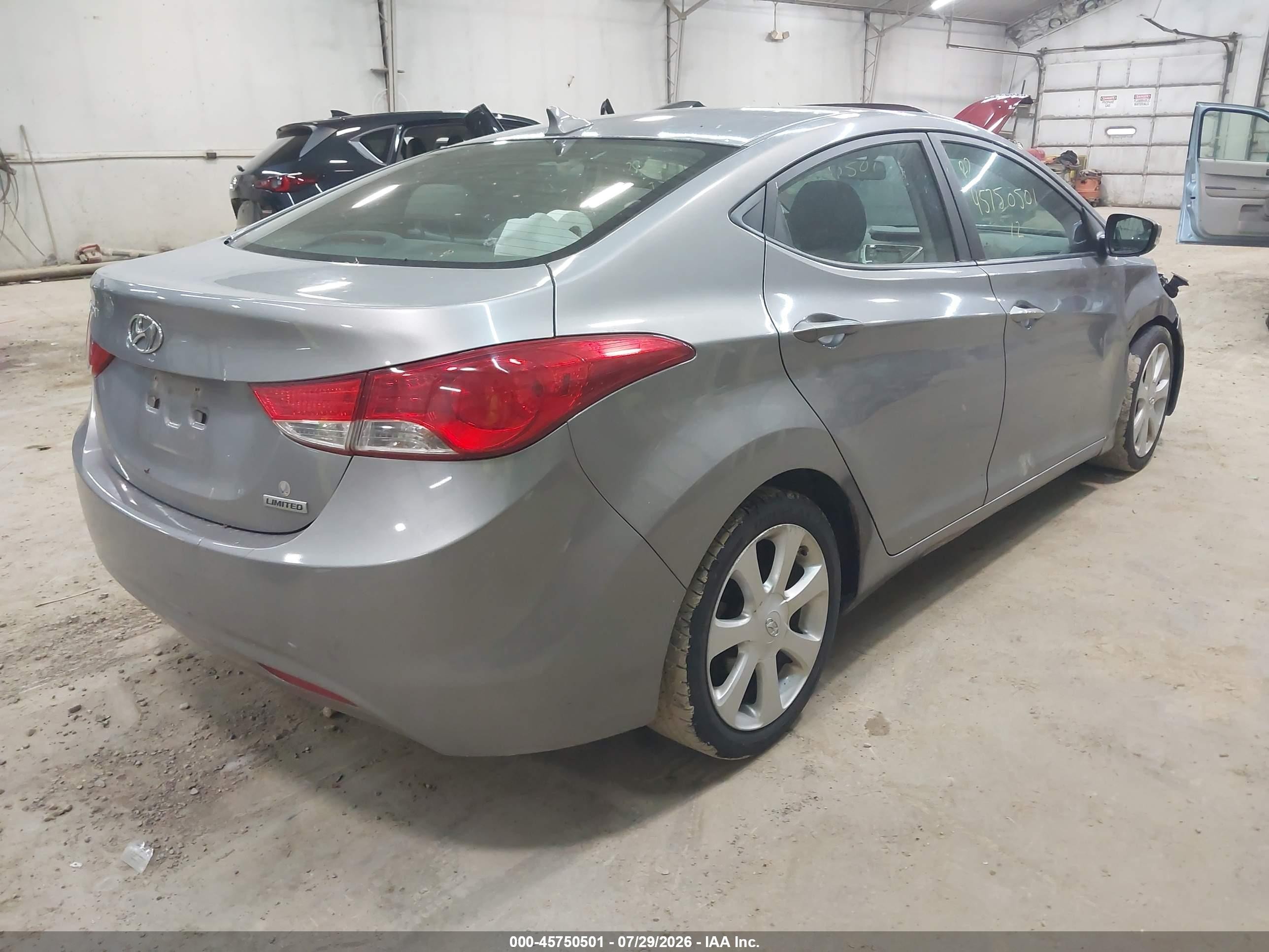 2012 Hyundai Elantra Limited (ulsan Plant) Серебряный vin: KMHDH4AE1CU380535