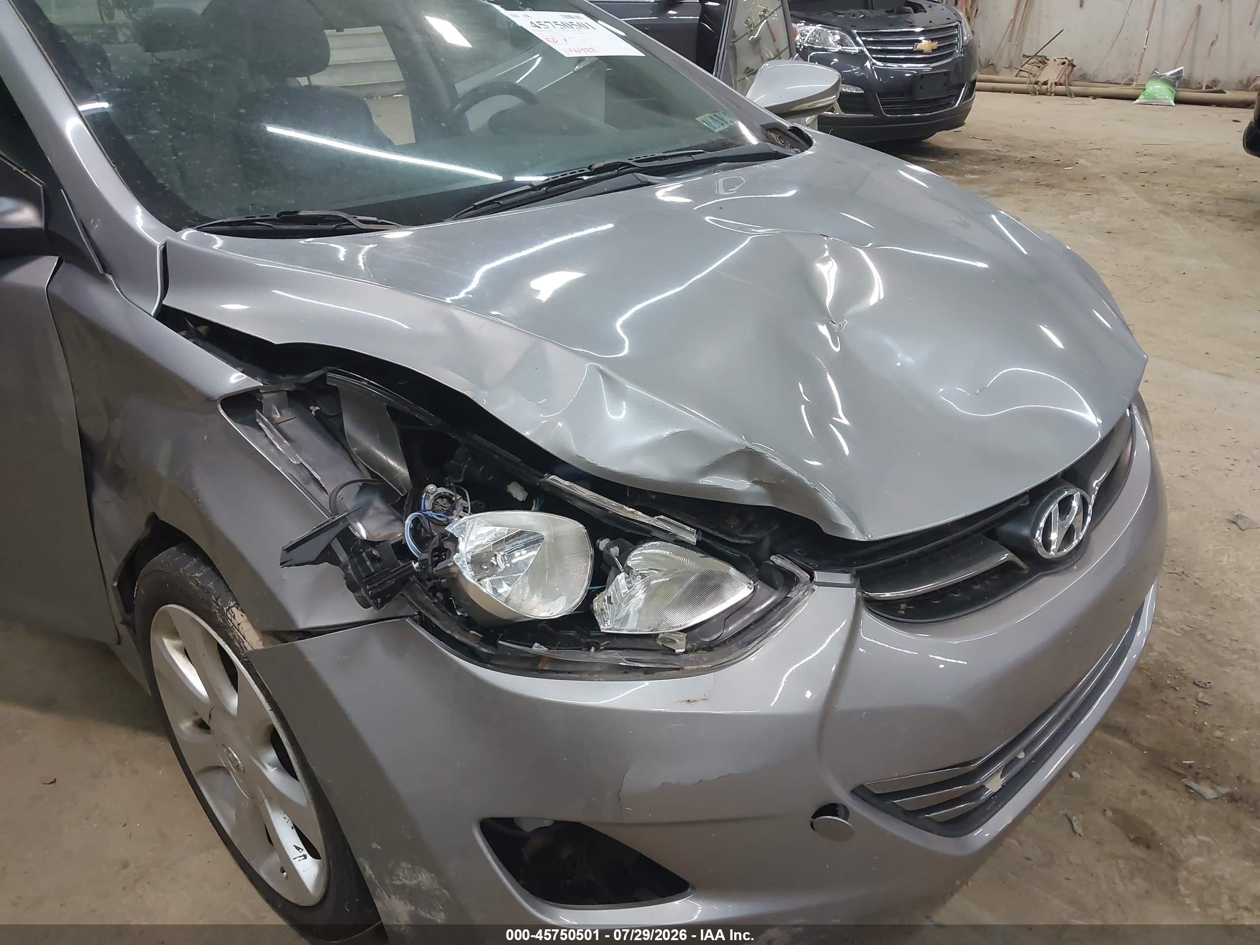 2012 Hyundai Elantra Limited (ulsan Plant) Серебряный vin: KMHDH4AE1CU380535
