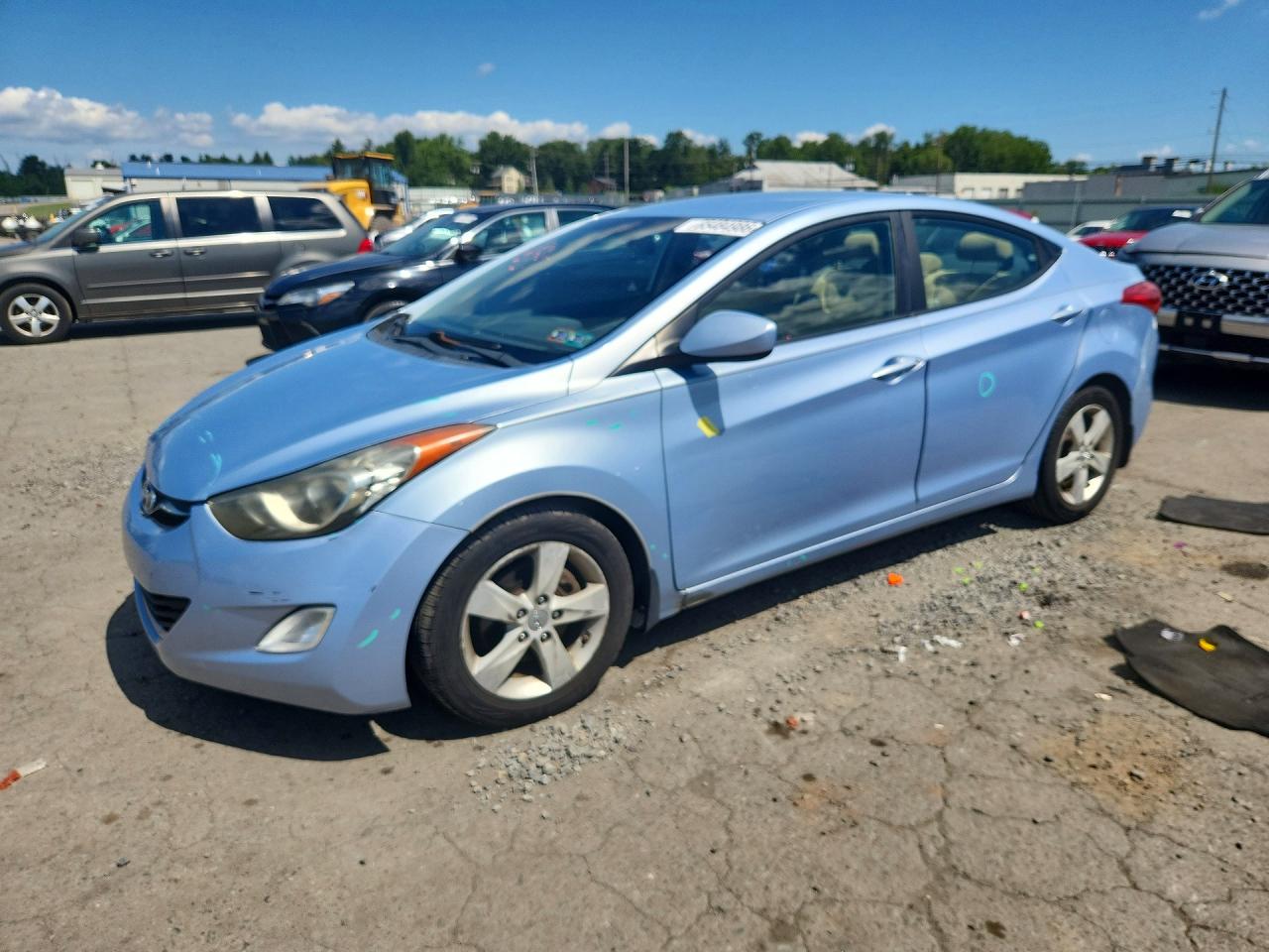 2012 Hyundai Elantra Gls Blue vin: KMHDH4AE1CU383709