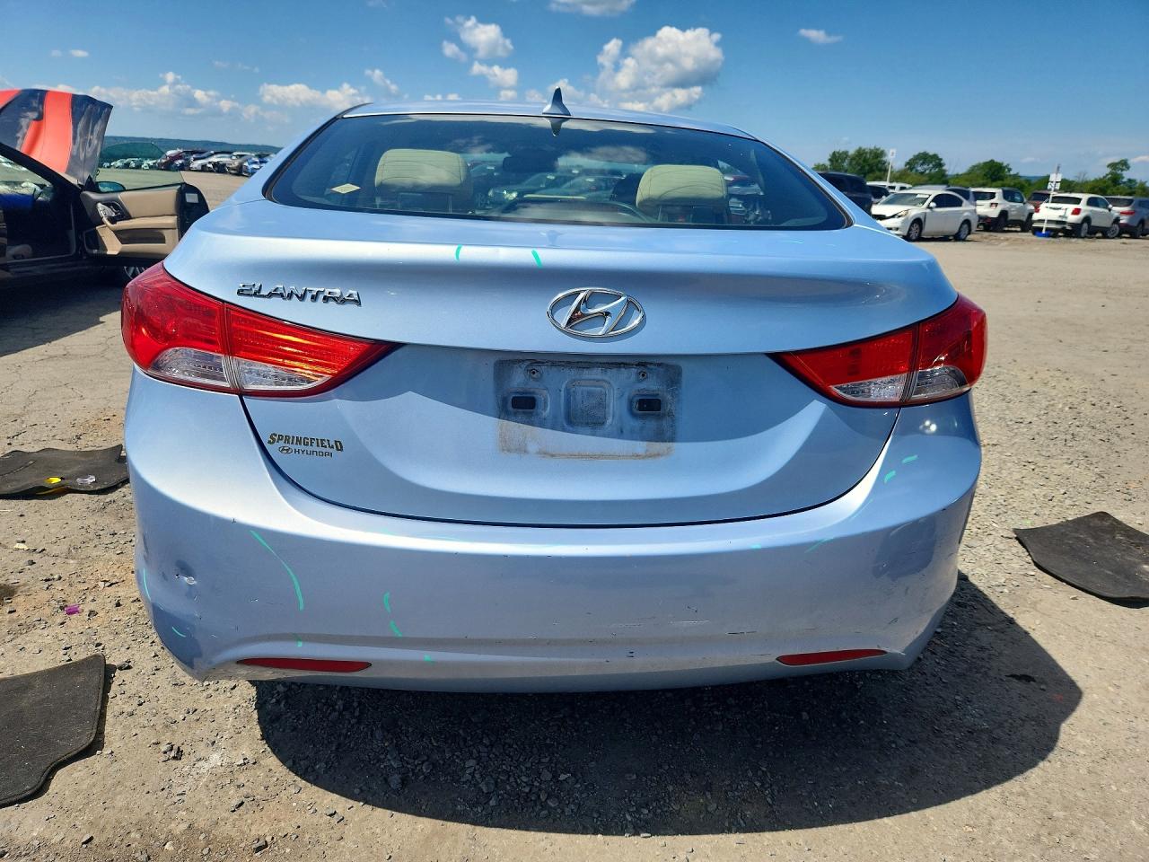 2012 Hyundai Elantra Gls Blue vin: KMHDH4AE1CU383709