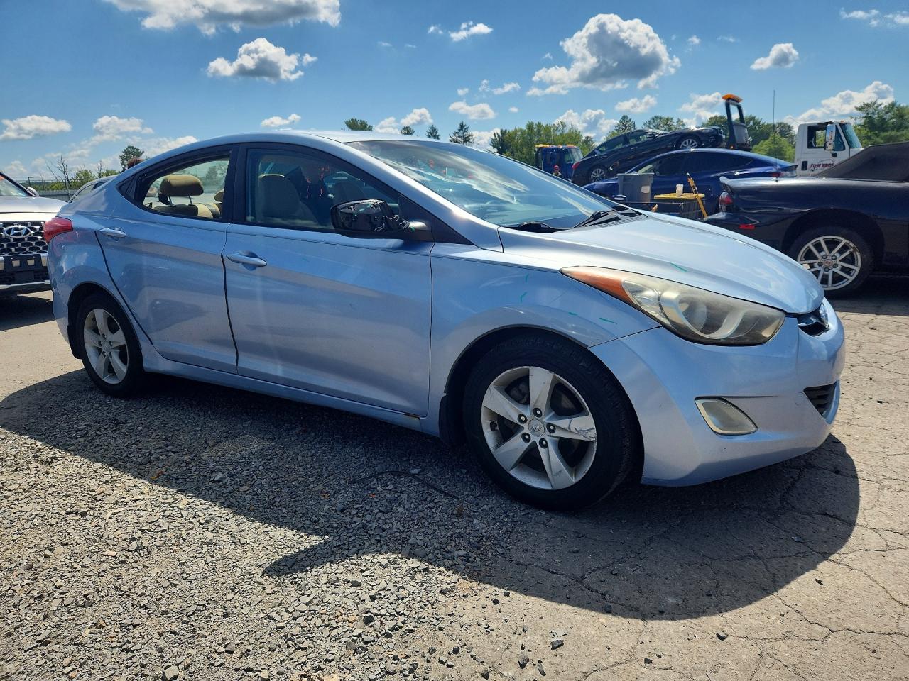 2012 Hyundai Elantra Gls Blue vin: KMHDH4AE1CU383709