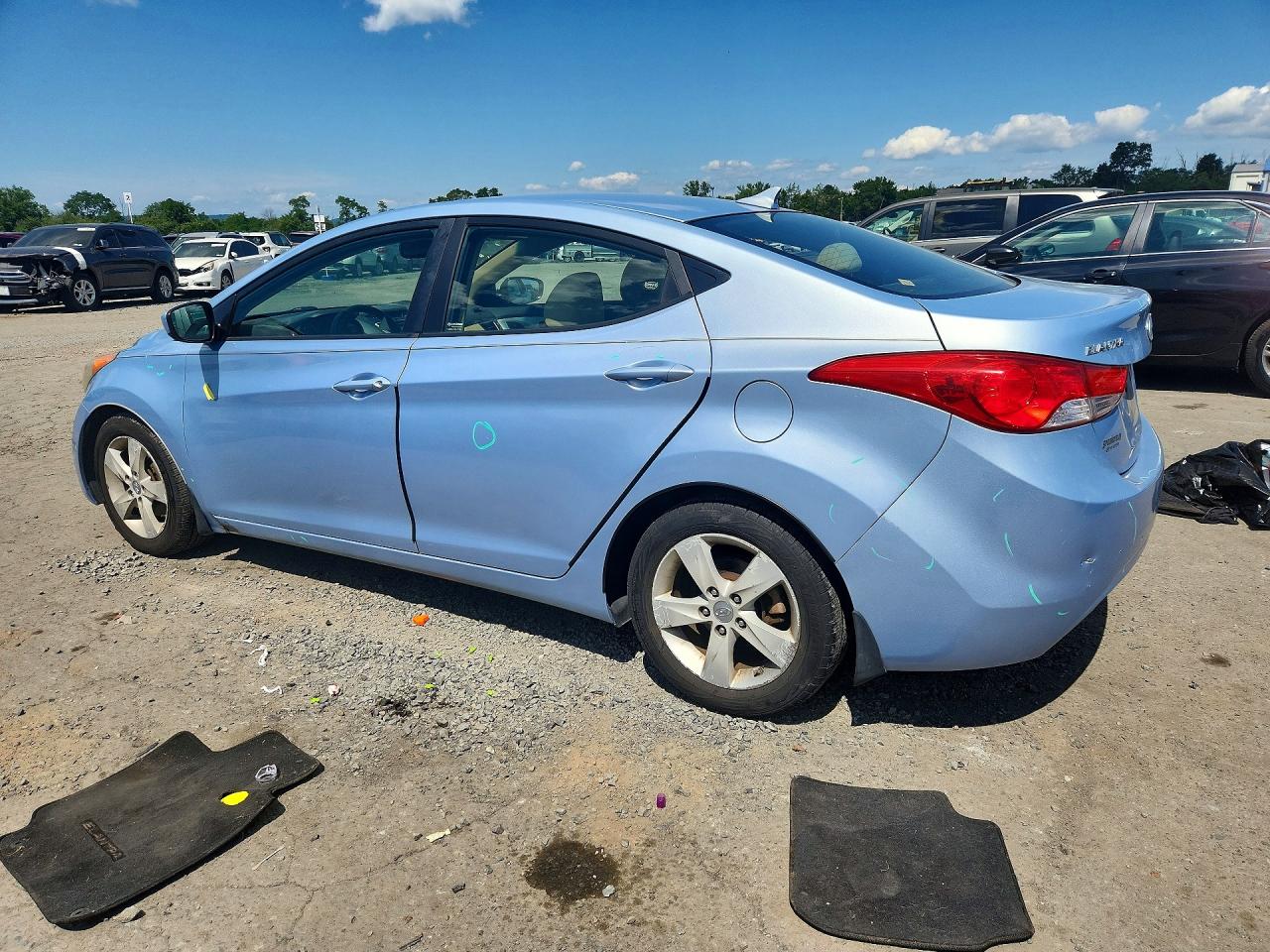 2012 Hyundai Elantra Gls Blue vin: KMHDH4AE1CU383709