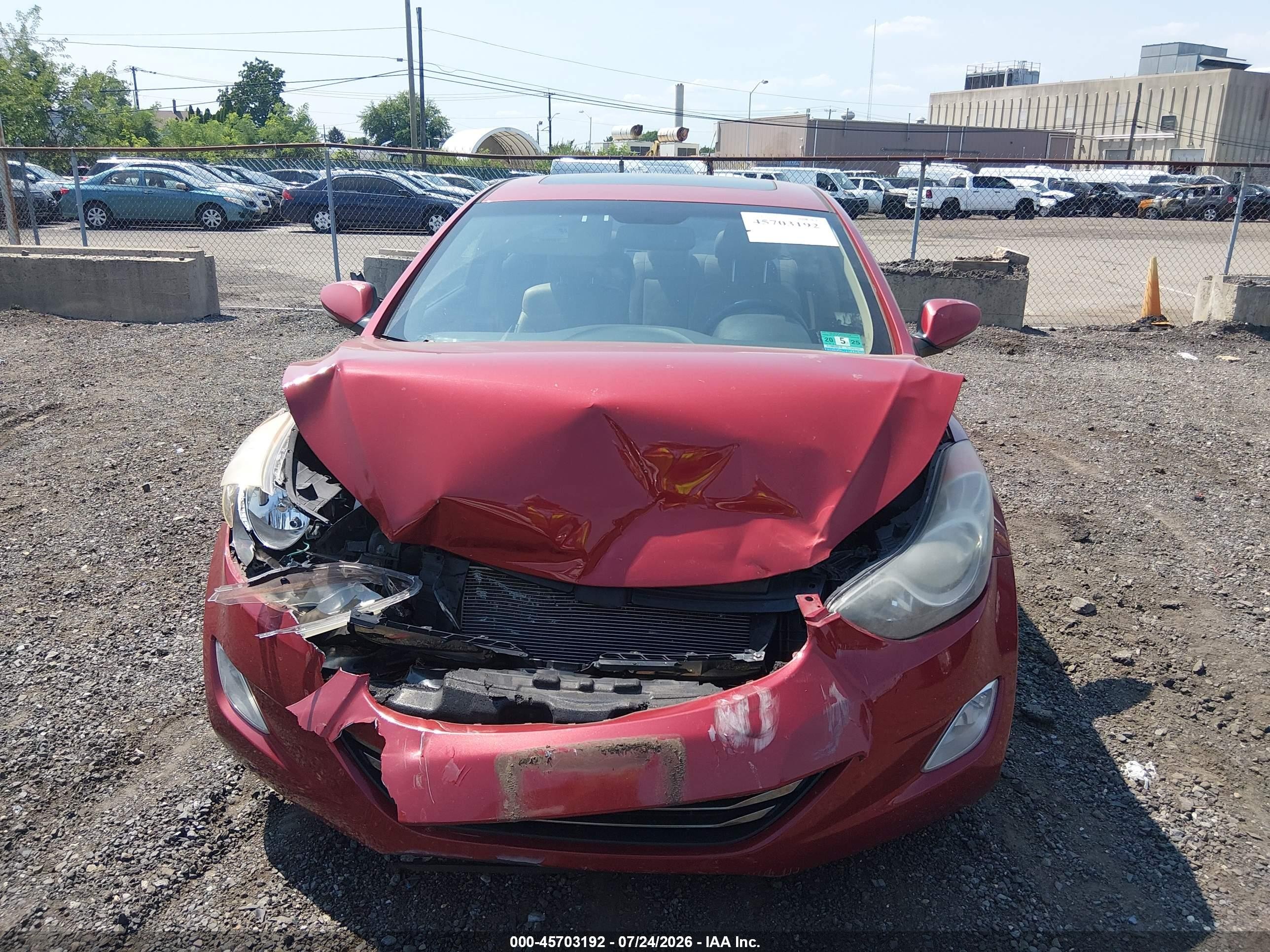 2012 Hyundai Elantra Limited (ulsan Plant) Red vin: KMHDH4AE1CU407393