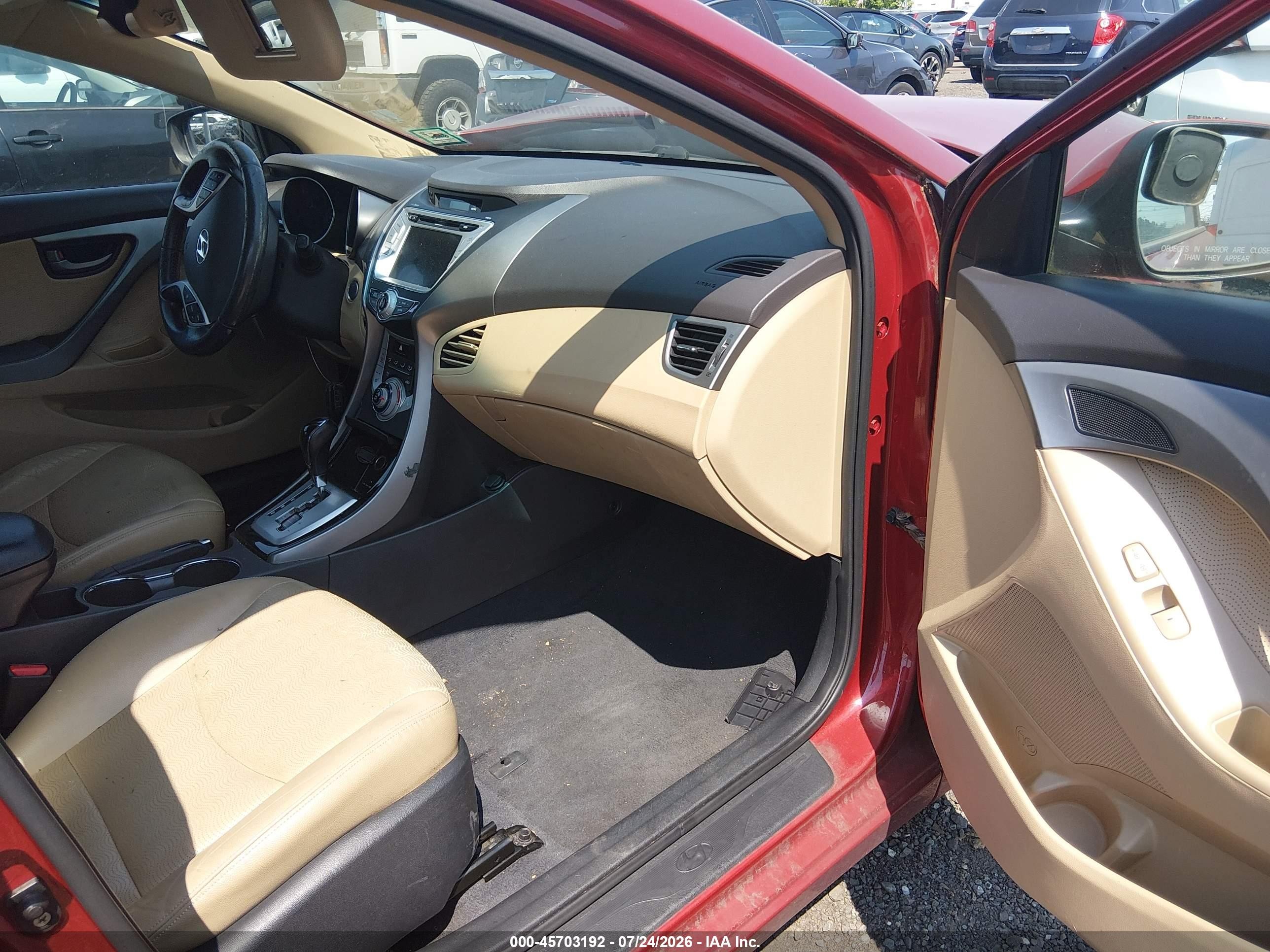 2012 Hyundai Elantra Limited (ulsan Plant) Red vin: KMHDH4AE1CU407393
